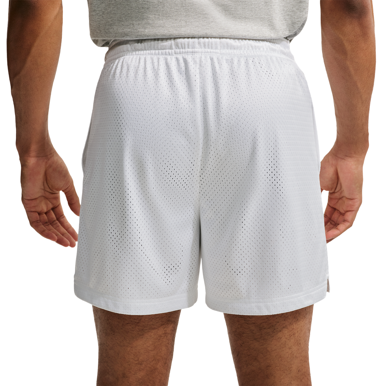 Nike Dri-FIT Standard Issue Mesh 5IN Shorts - Men's - Pale Ivory/White/Black