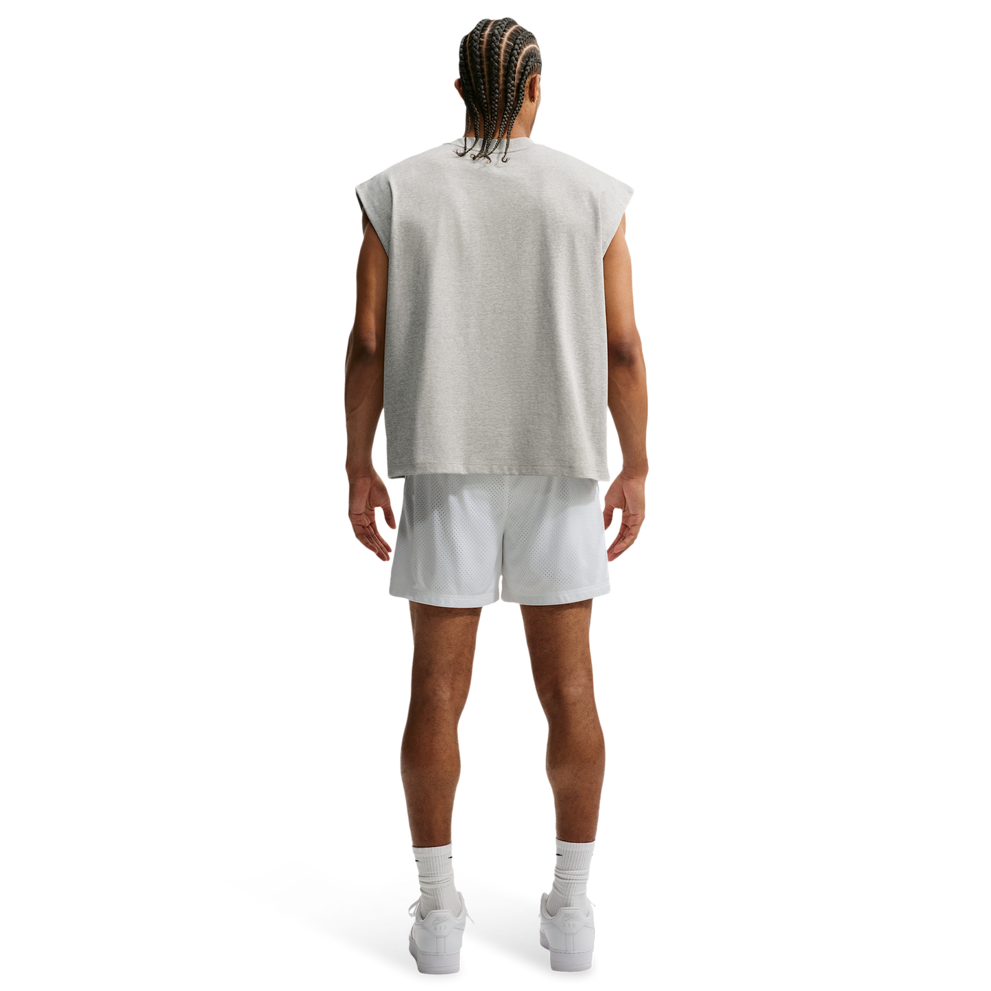 Nike Dri-FIT Standard Issue Mesh 5IN Shorts - Men's - Pale Ivory/White/Black