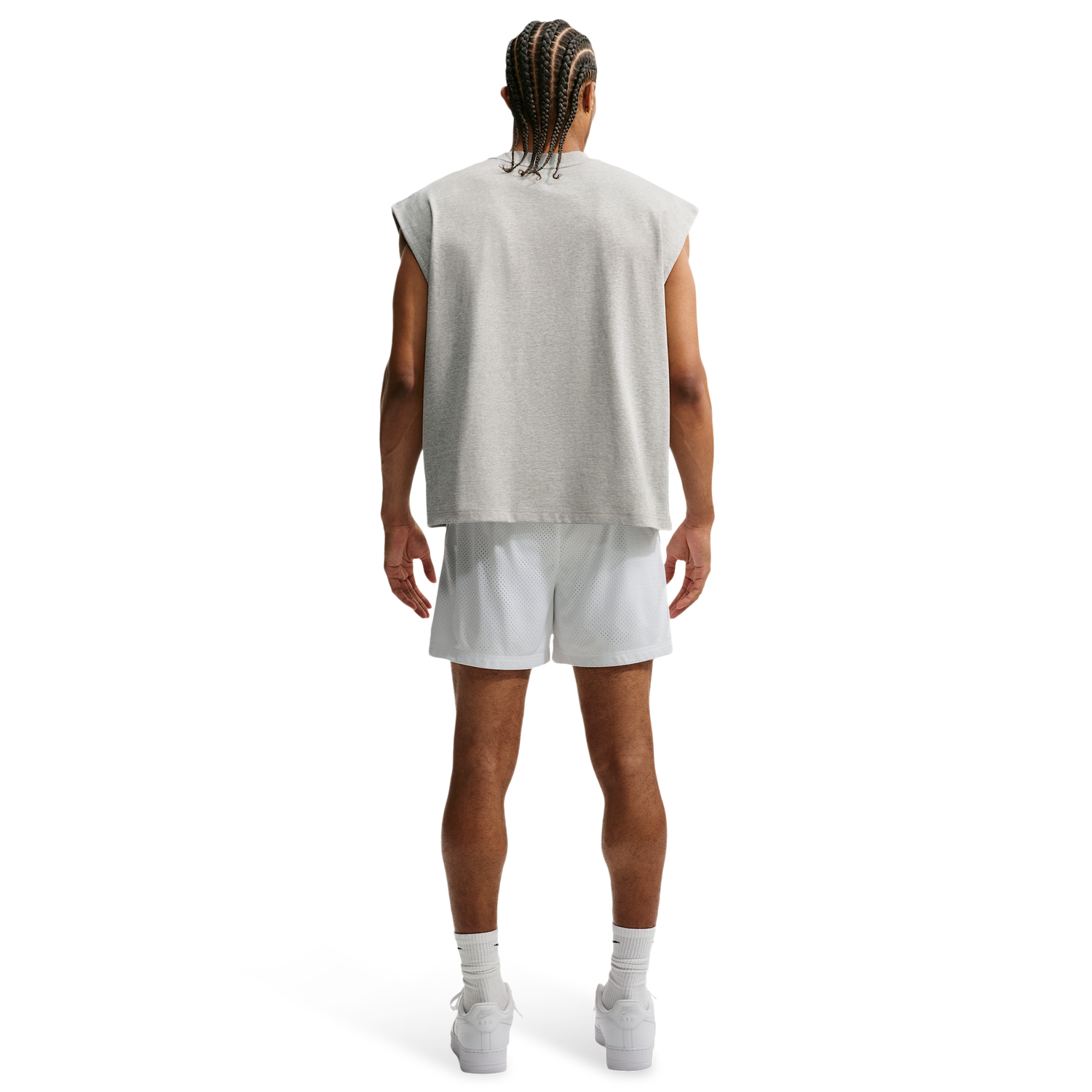 Nike Dri-FIT Standard Issue Mesh 5IN Shorts - Men's - Pale Ivory/White/Black