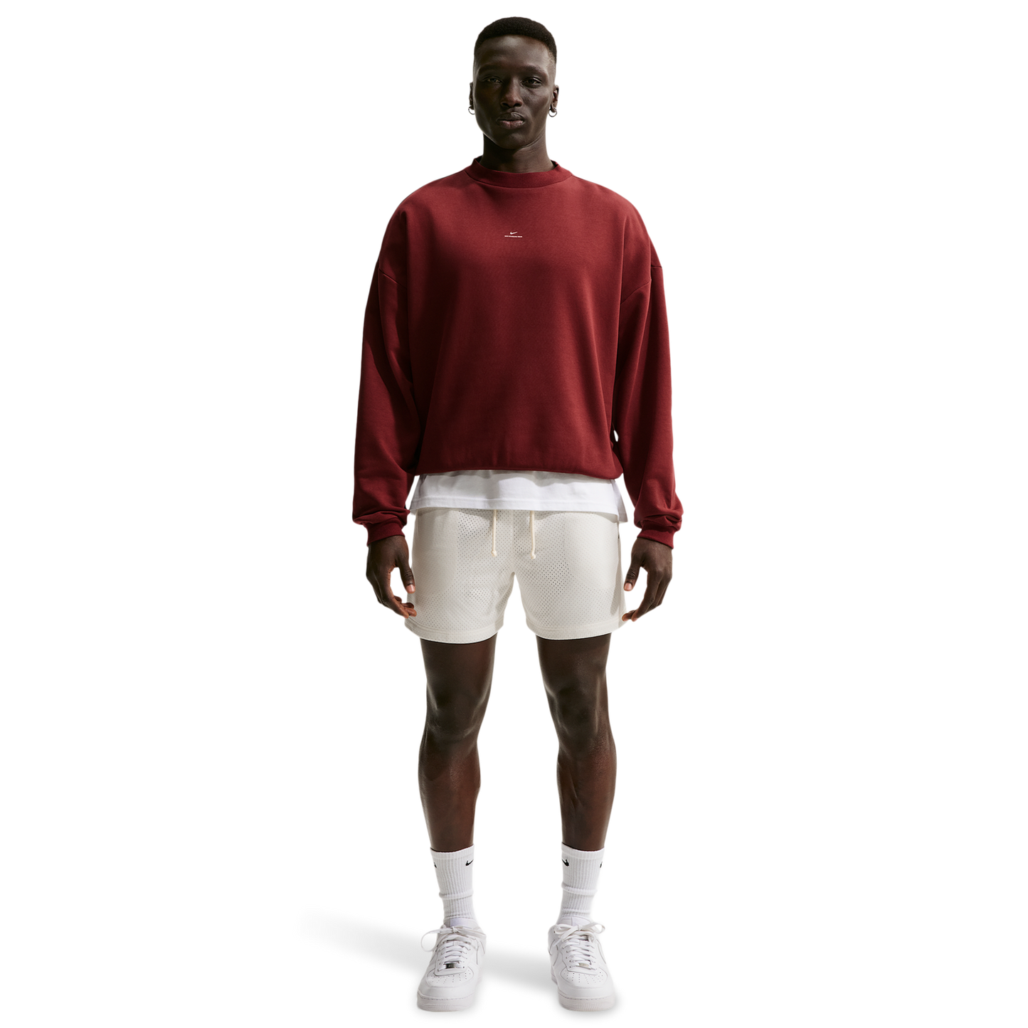 Nike Dri-FIT Standard Issue Mesh 5IN Shorts - Men's - Sail/Black/Pale Ivory
