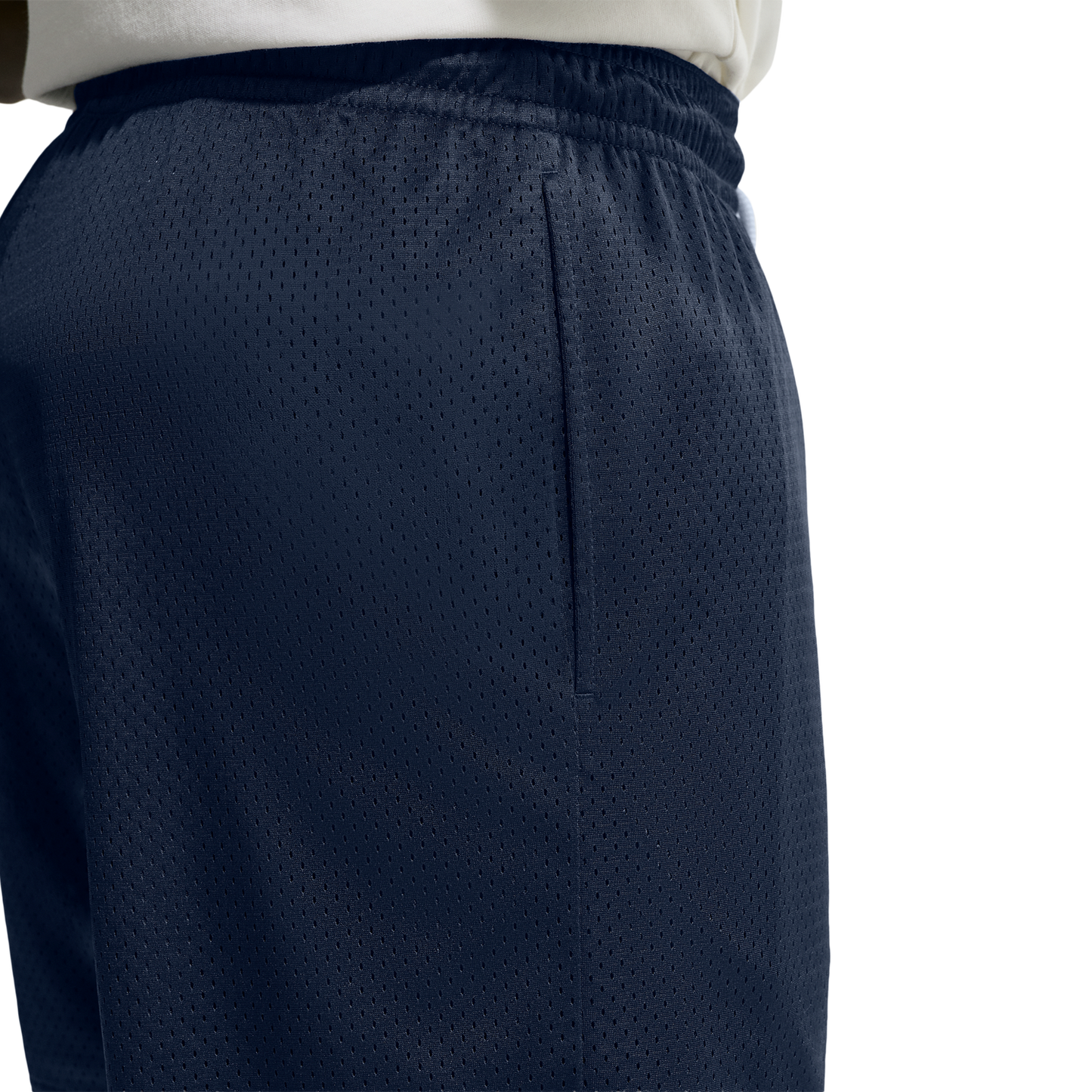 Nike Dri-FIT Standard Issue Mesh 5IN Shorts - Men's - Pale Ivory/Midnight Navy/Pale Ivory
