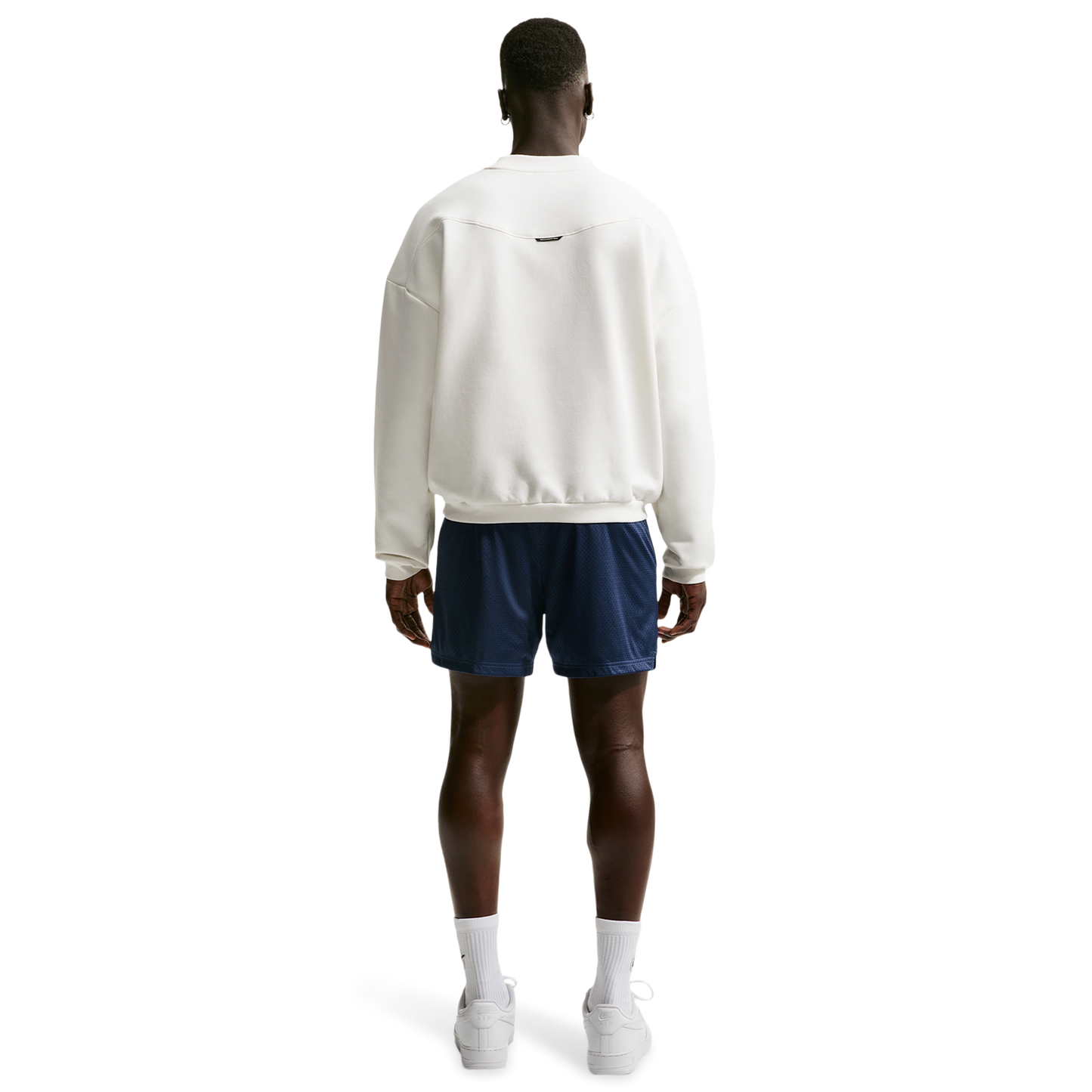 Nike Dri-FIT Standard Issue Mesh 5IN Shorts - Men's - Pale Ivory/Midnight Navy/Pale Ivory