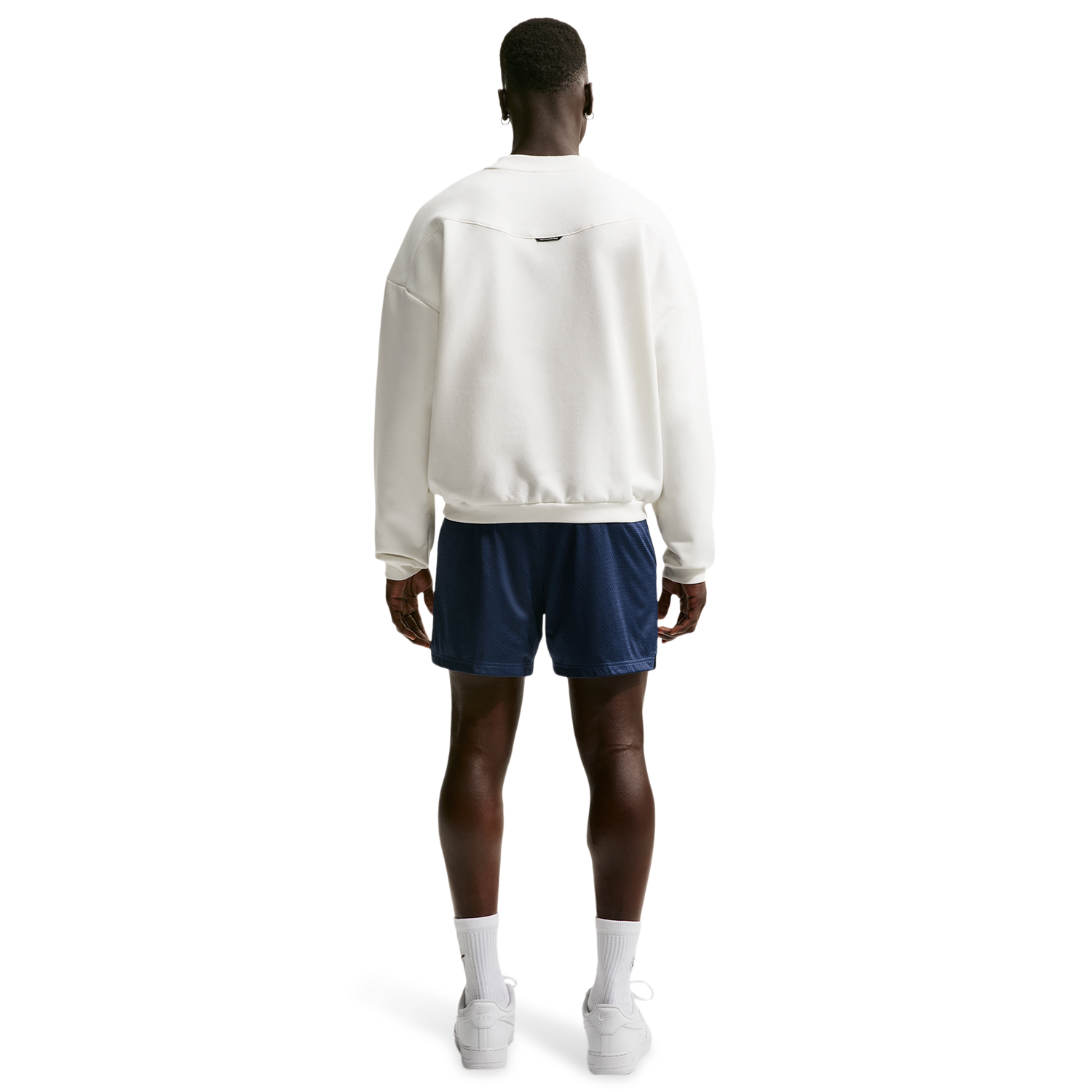 Nike Dri-FIT Standard Issue Mesh 5IN Shorts - Men's - Pale Ivory/Midnight Navy/Pale Ivory