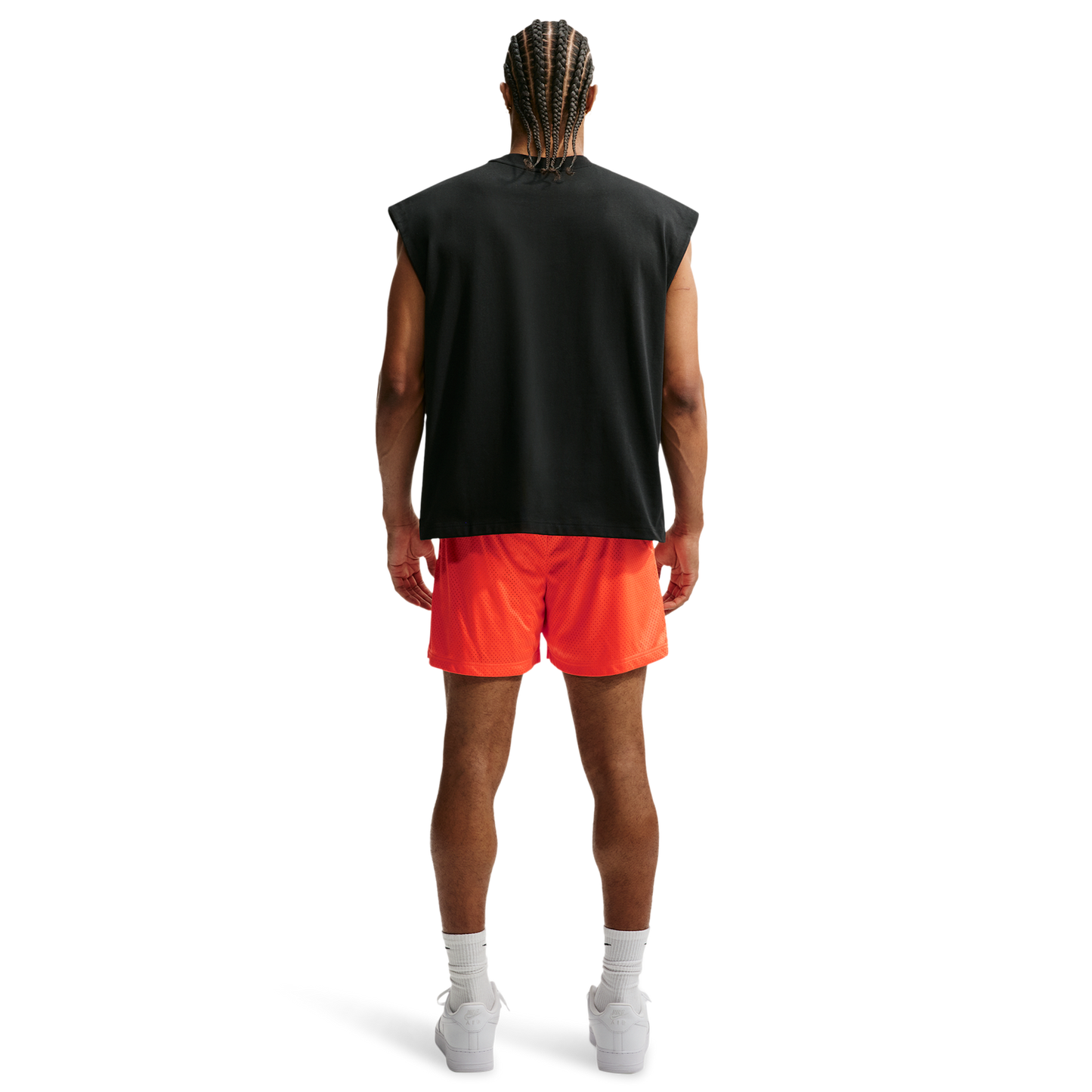 Nike Dri-FIT Standard Issue Mesh 5IN Shorts - Men's - Turf Orange/Pale Ivory