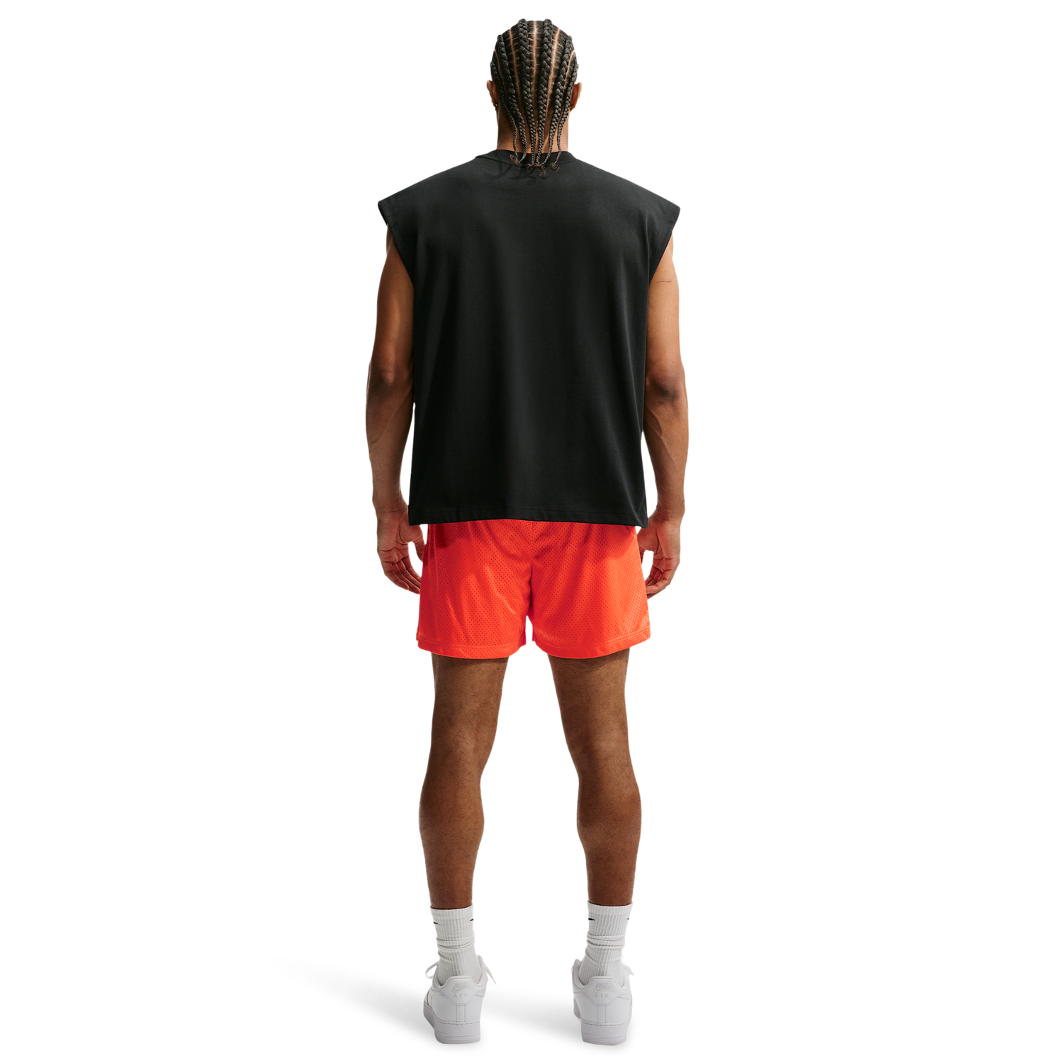 Nike Dri-FIT Standard Issue Mesh 5IN Shorts - Men's - Turf Orange/Pale Ivory