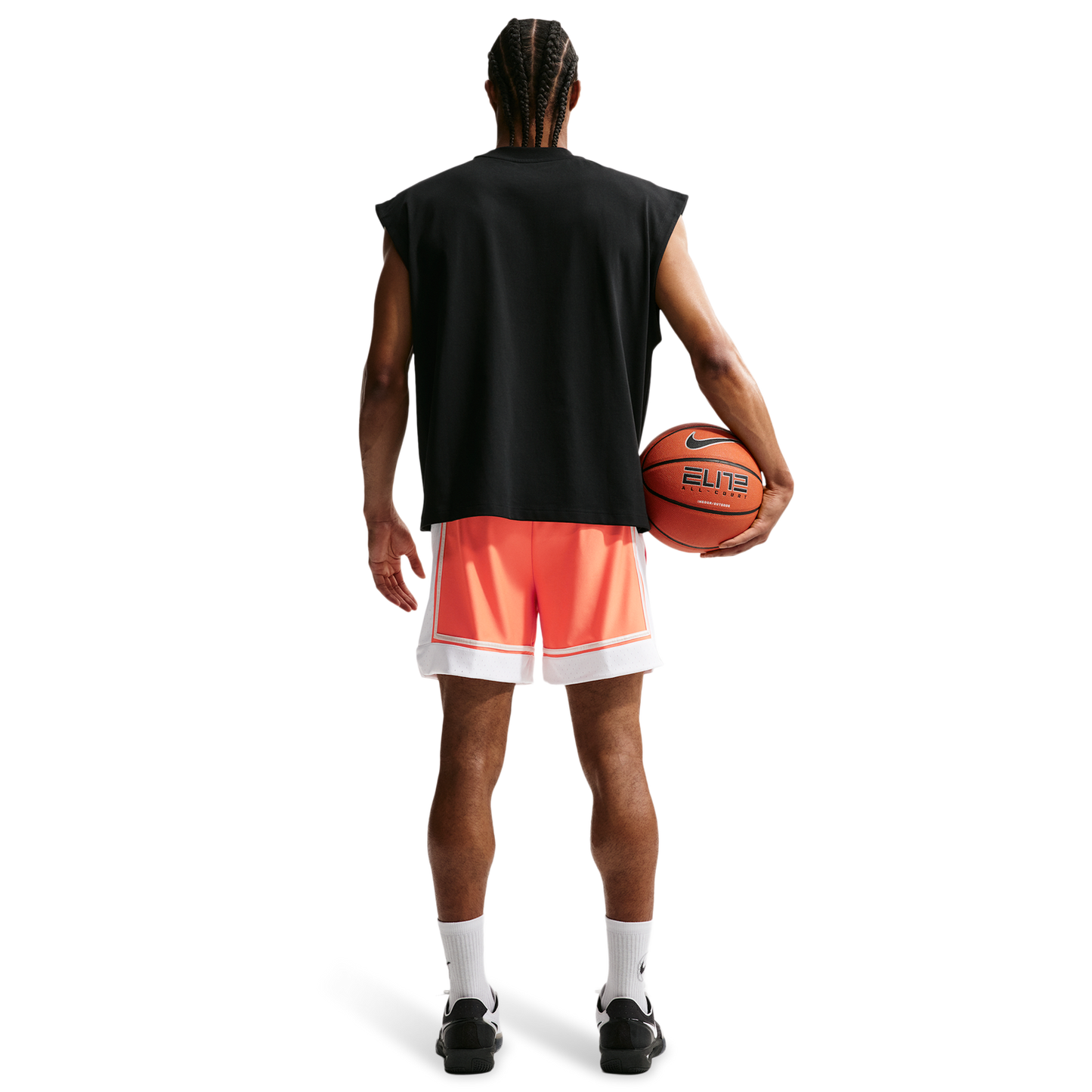 Nike Dri-FIT SI GM Pro 6IN Shorts - Men's - White/Turf Orange/Pale Ivory