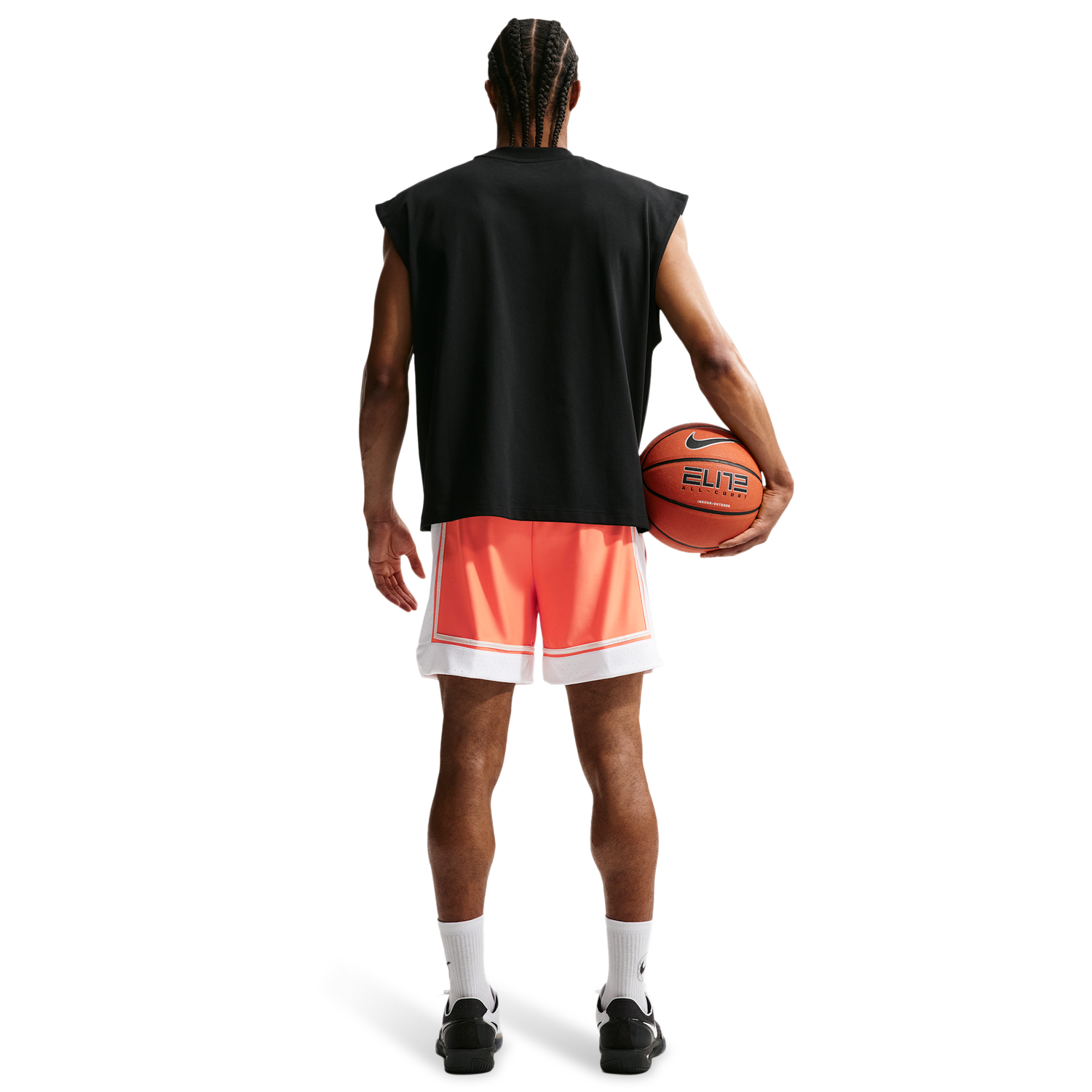 Nike Dri-FIT SI GM Pro 6IN Shorts - Men's - White/Turf Orange/Pale Ivory
