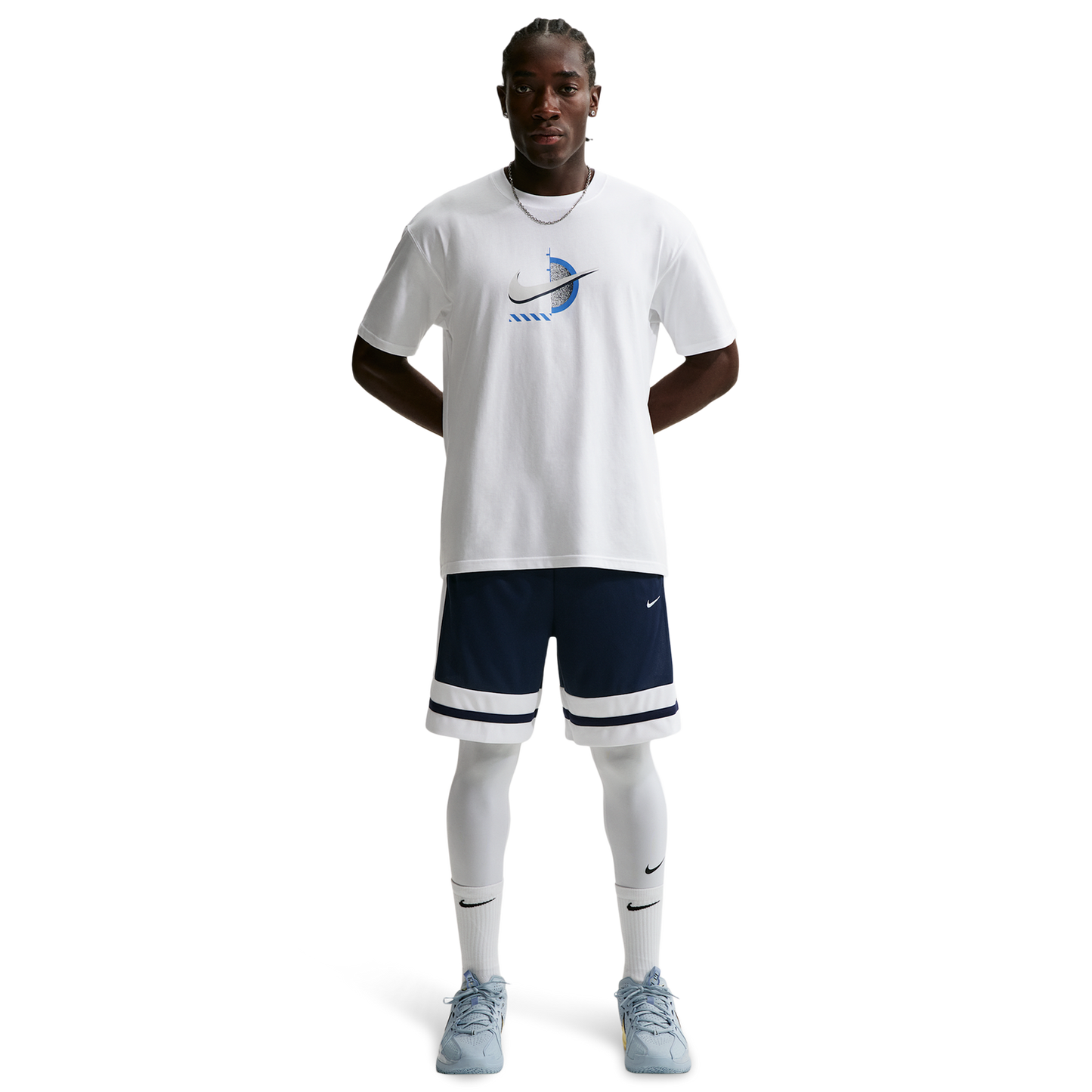 Nike Dri-FIT Game Classic 8" Shorts - Men's - Midnight Navy/White/Midnight Navy
