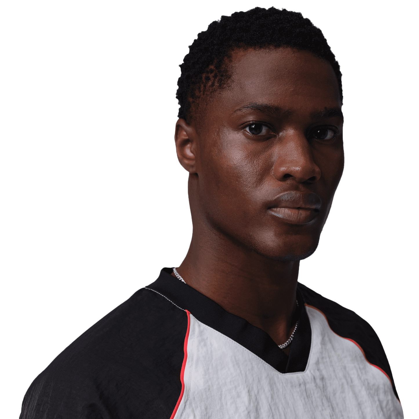 Jordan Flight Long Sleeve Warm-Up Top - Men's - White/Black/Chile Red