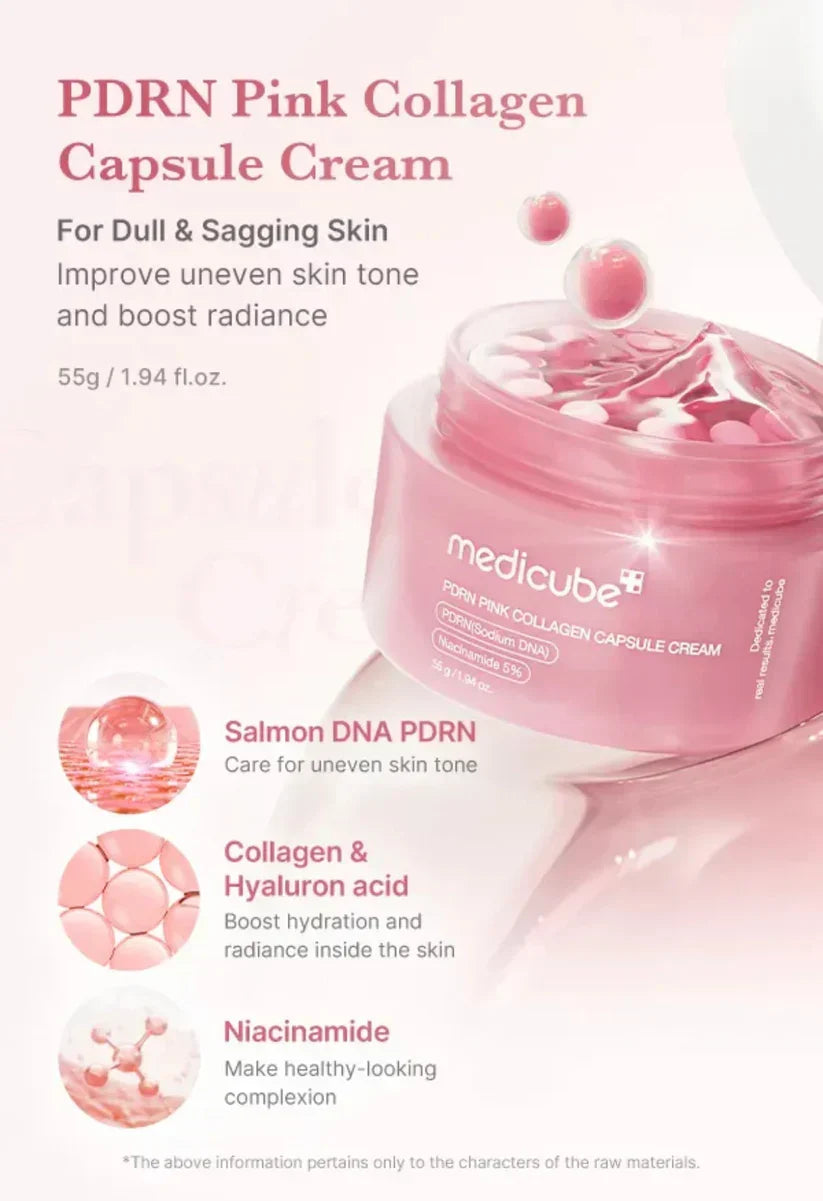 Conjunto de colágeno tonificante rosa MEDICUBE PDRN Booster - imagem 3