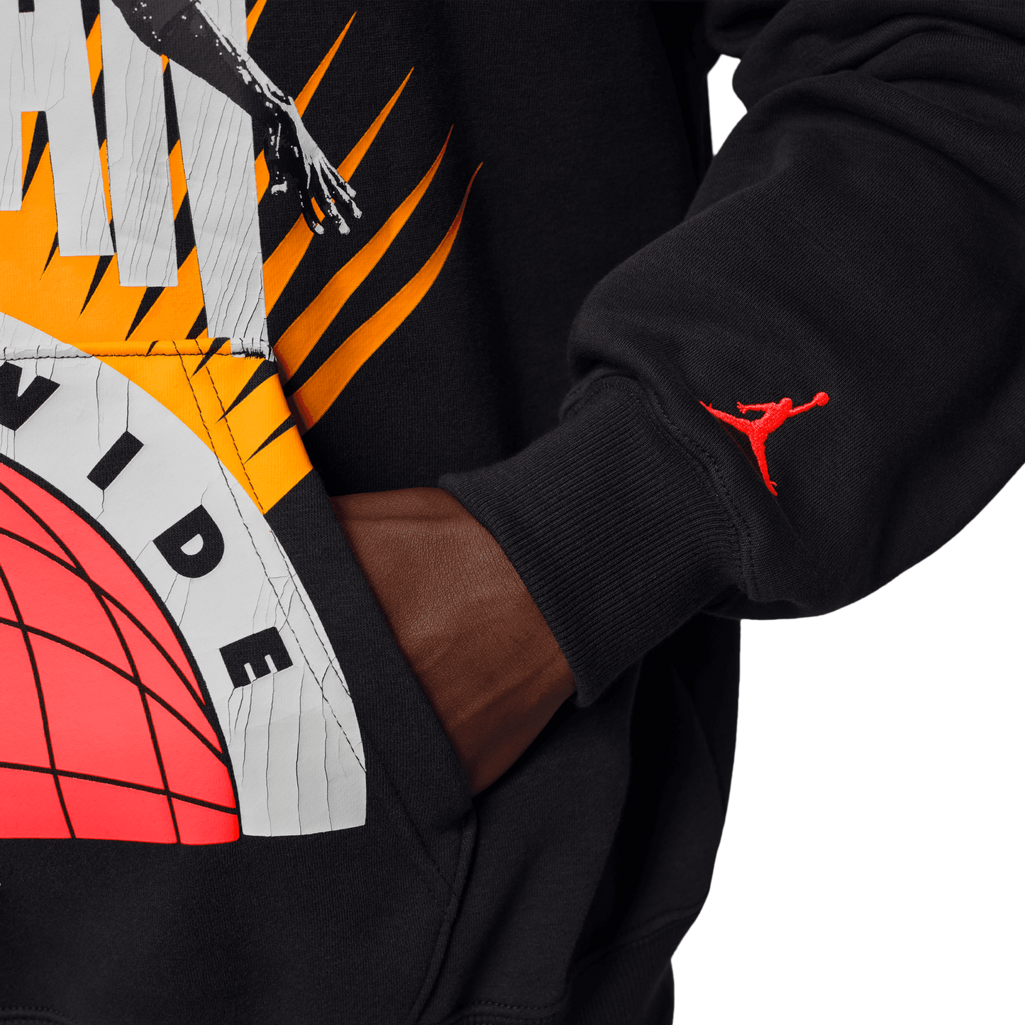 Jordan Brooklyn AJ 6 Reissue Fleece Pullover - Men's - Infrared 23/Off Noir
