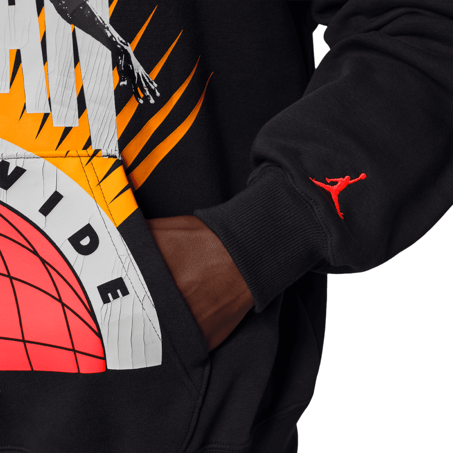 Jordan Brooklyn AJ 6 Reissue Fleece Pullover - Men's - Infrared 23/Off Noir