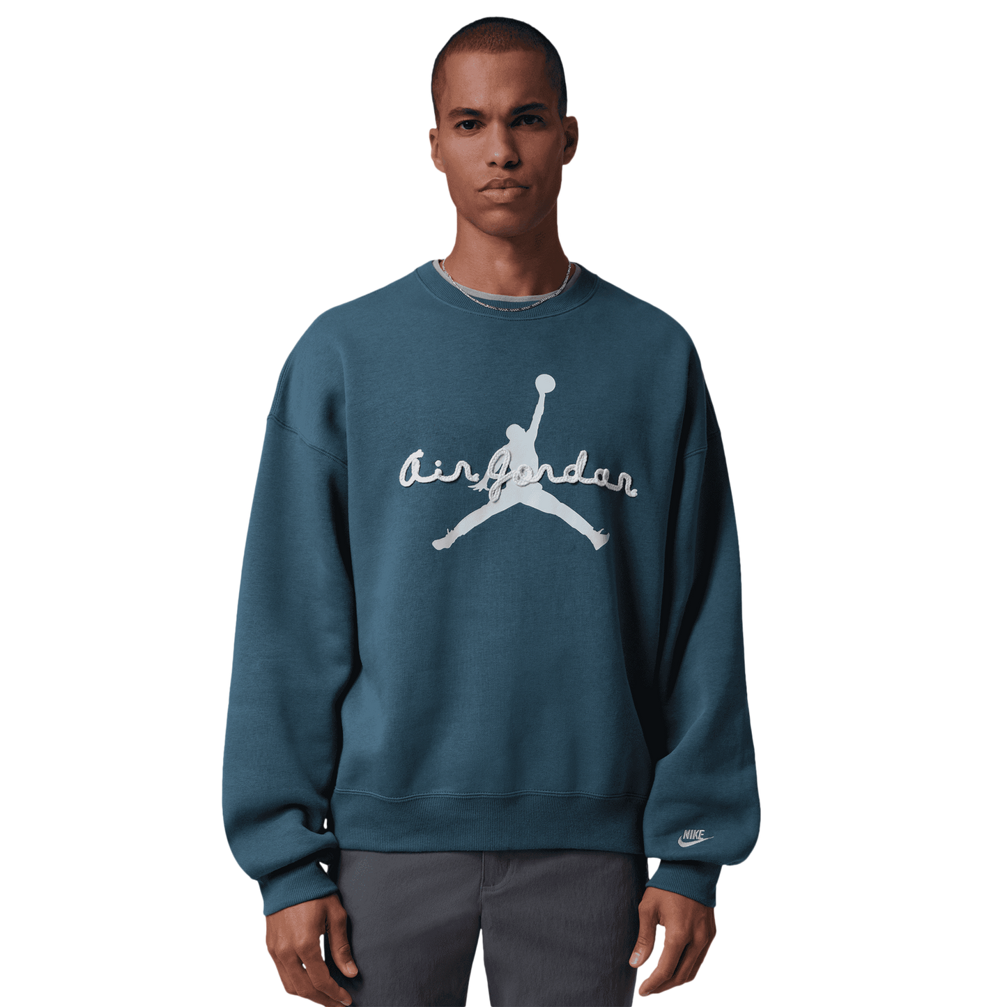 Jordan Brooklyn AJ6 Fleece Crew - Men's - Squadron Blue/Aura