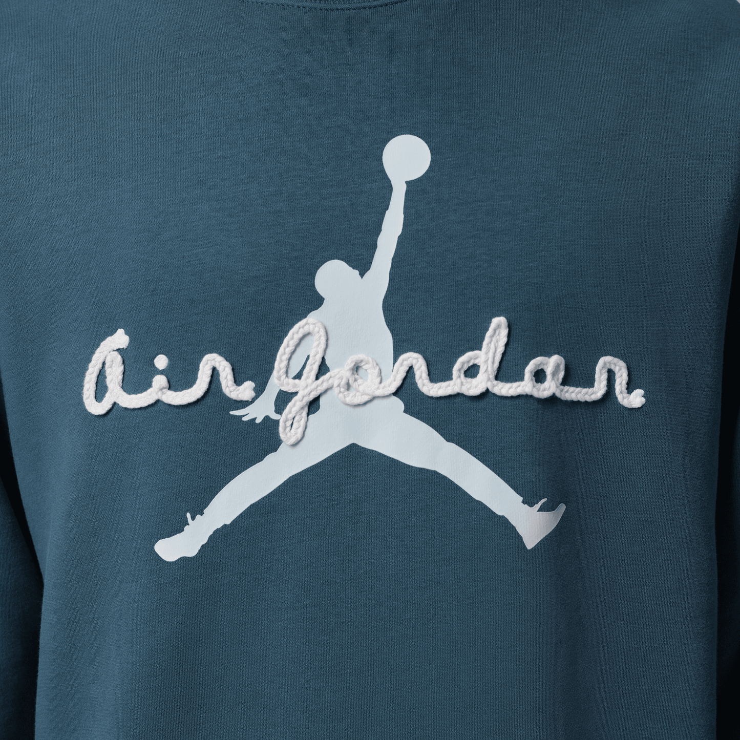 Jordan Brooklyn AJ6 Fleece Crew - Men's - Squadron Blue/Aura