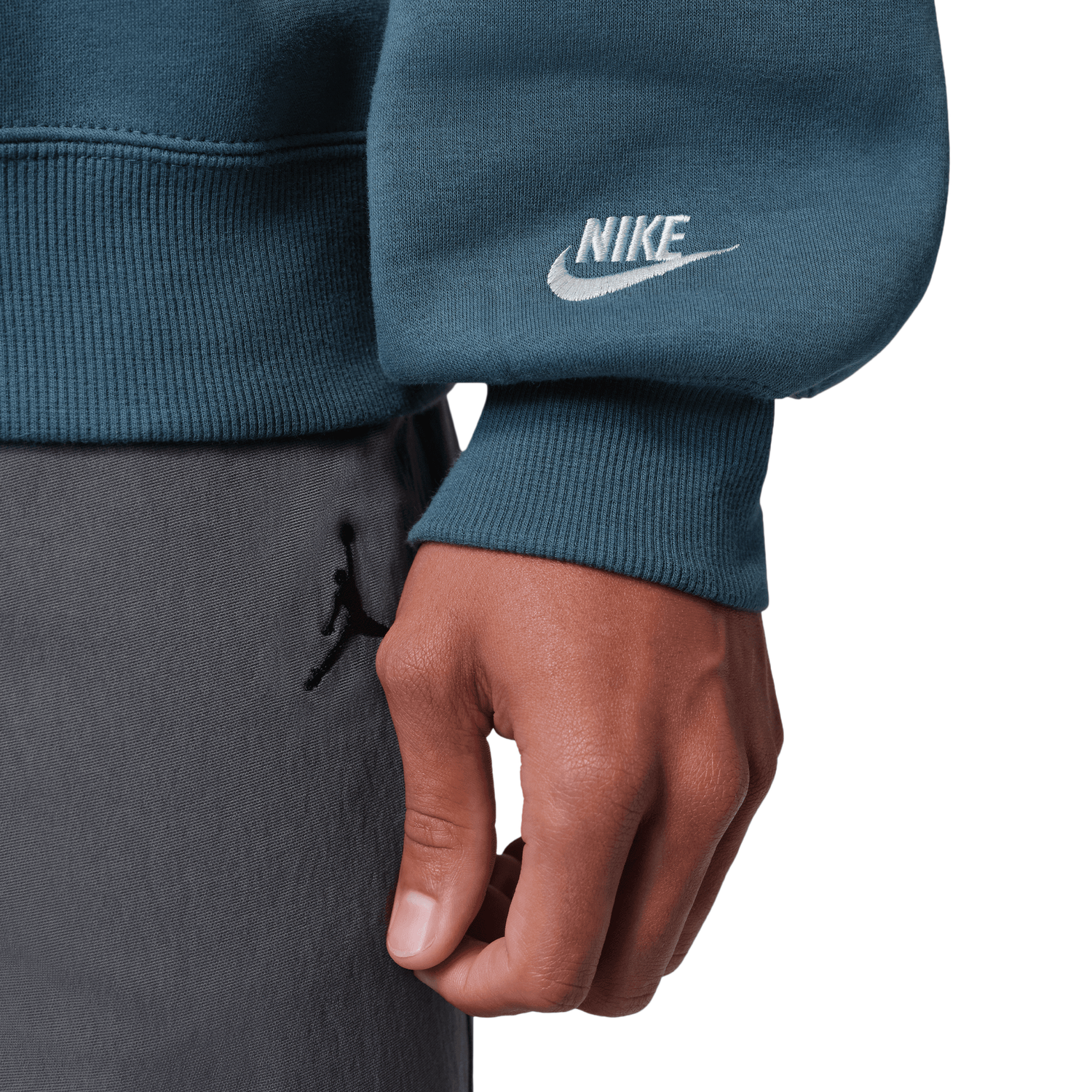 Jordan Brooklyn AJ6 Fleece Crew - Men's - Squadron Blue/Aura