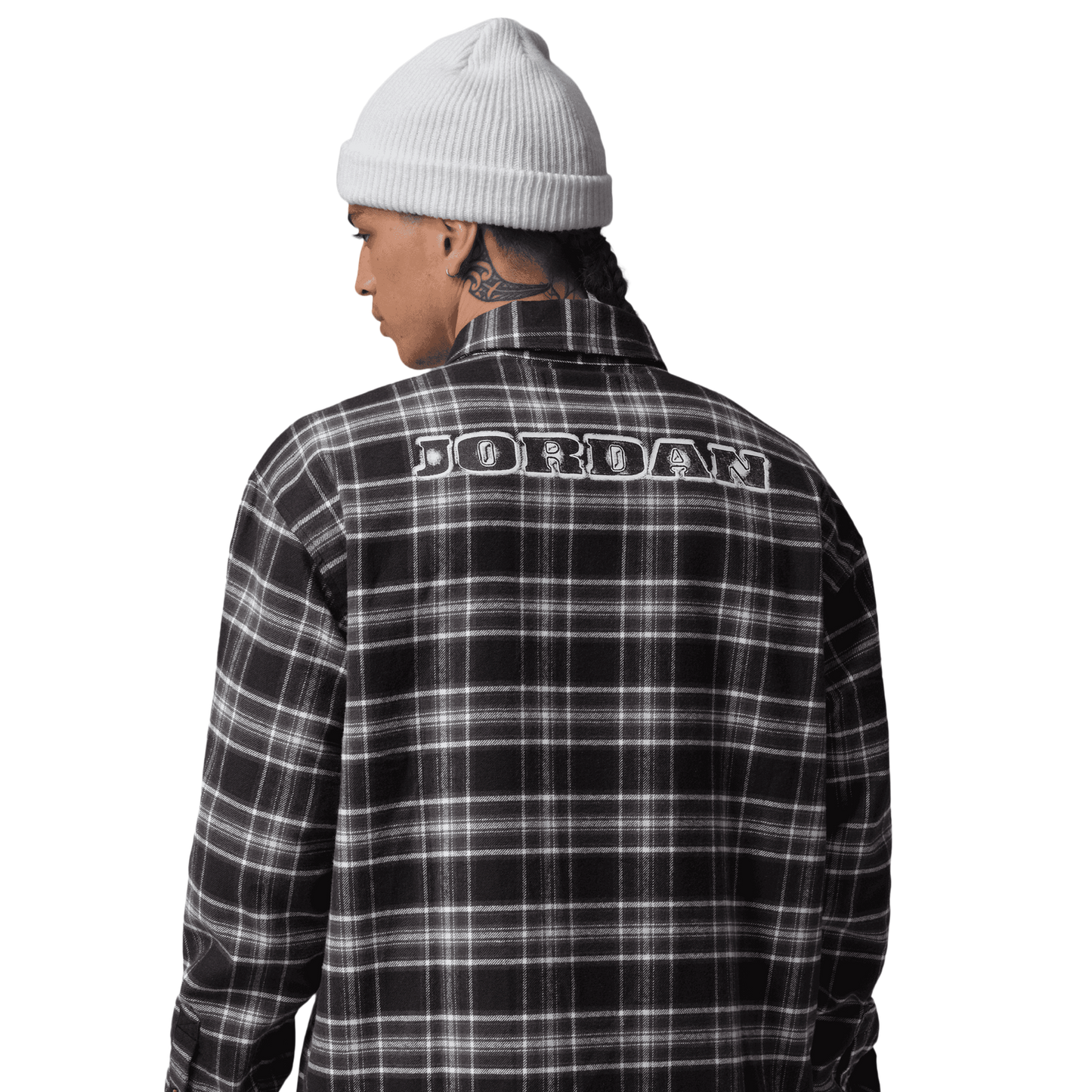 Jordan Brooklyn Flannel Graphic Long Sleeve - Men's - Black/Sail