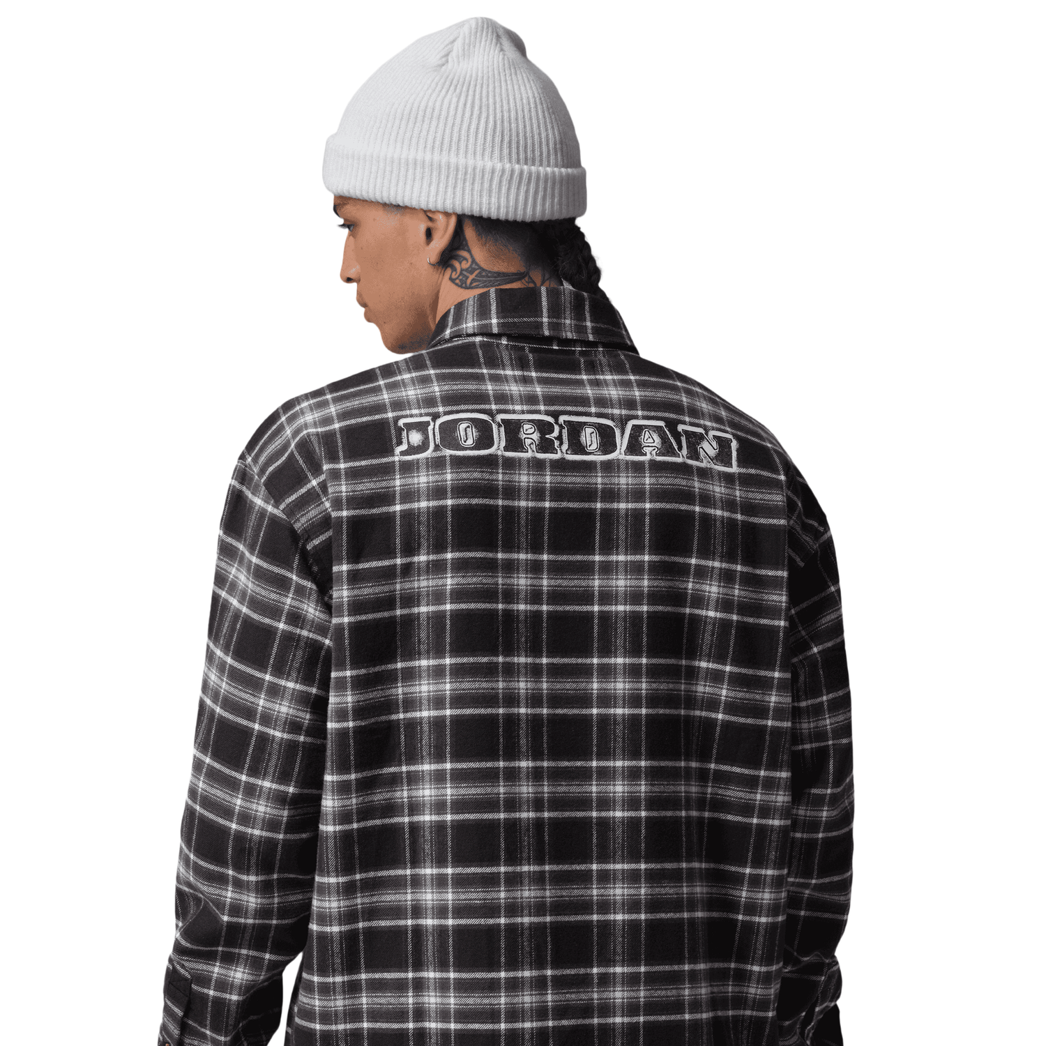 Jordan Brooklyn Flannel Graphic Long Sleeve - Men's - Black/Sail
