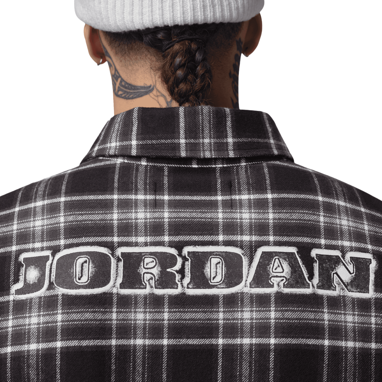 Jordan Brooklyn Flannel Graphic Long Sleeve - Men's - Black/Sail
