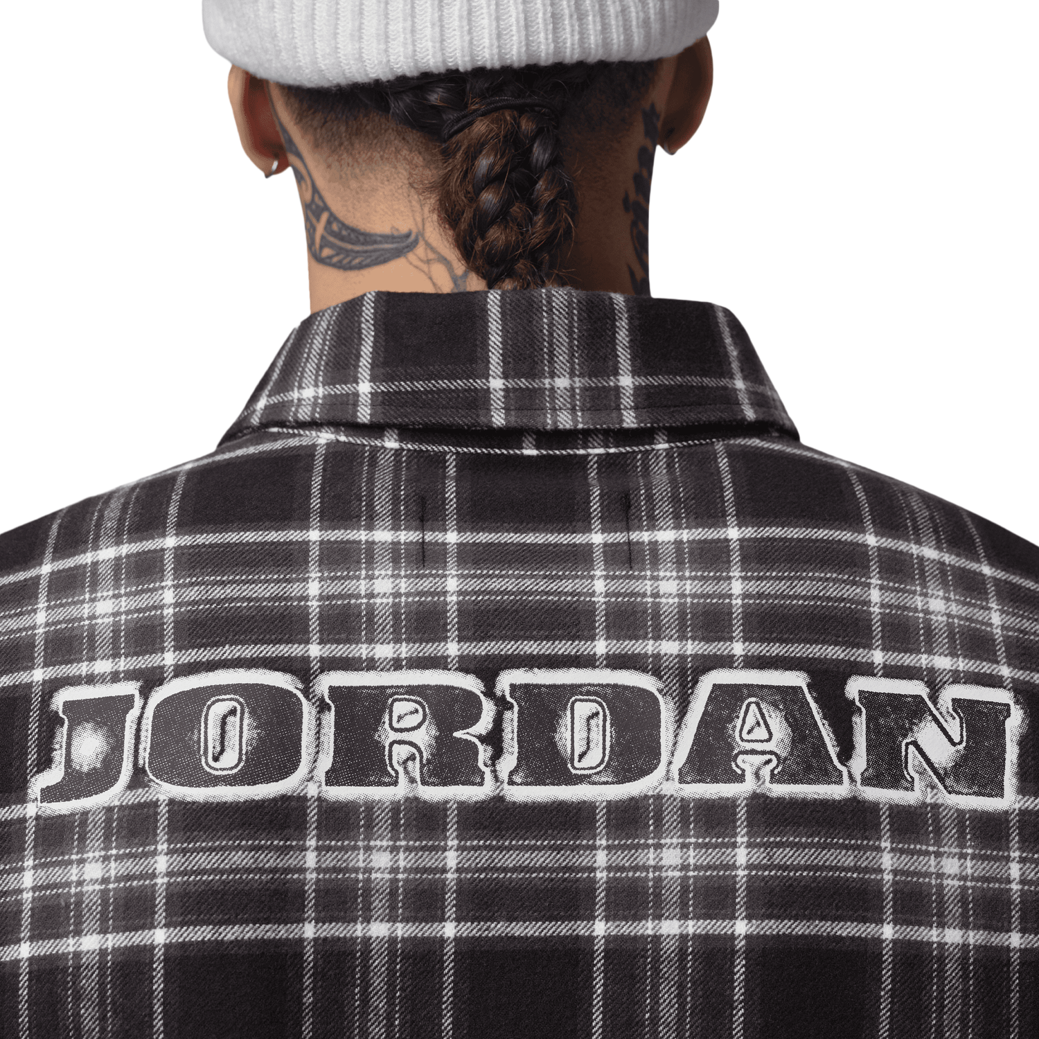 Jordan Brooklyn Flannel Graphic Long Sleeve - Men's - Black/Sail