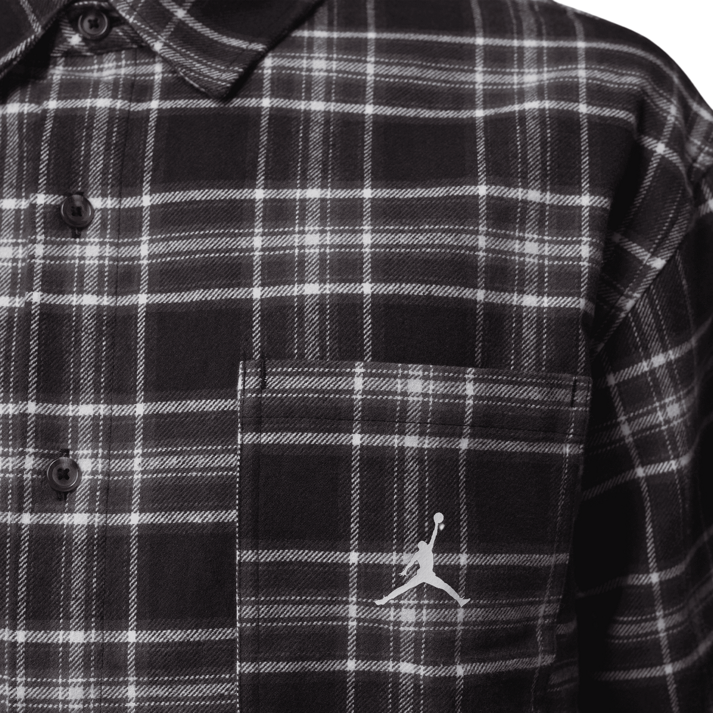 Jordan Brooklyn Flannel Graphic Long Sleeve - Men's - Black/Sail