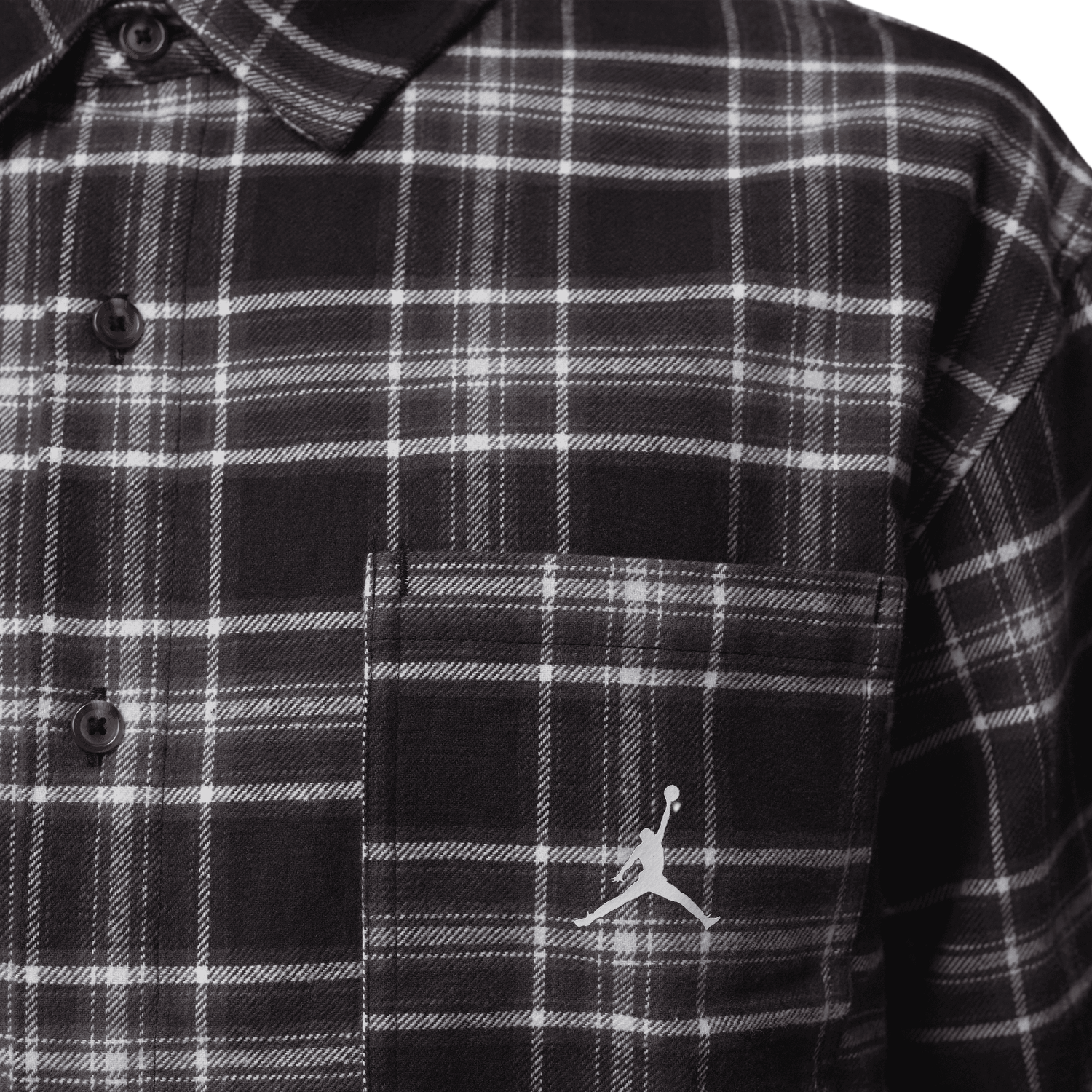 Jordan Brooklyn Flannel Graphic Long Sleeve - Men's - Black/Sail