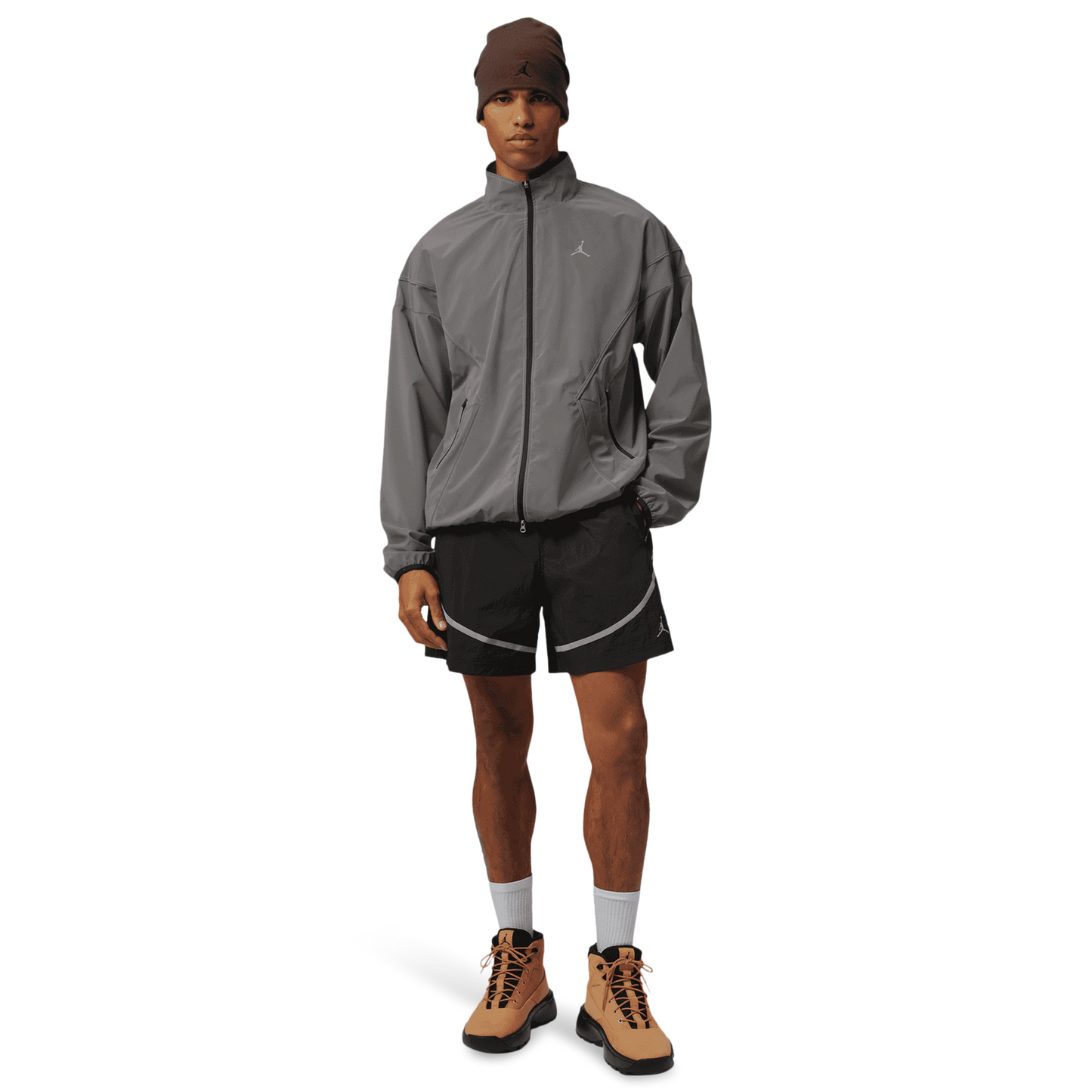 Jordan Dri-FIT Brooklyn Hike Mike Jacket - Men's - Silver/Black