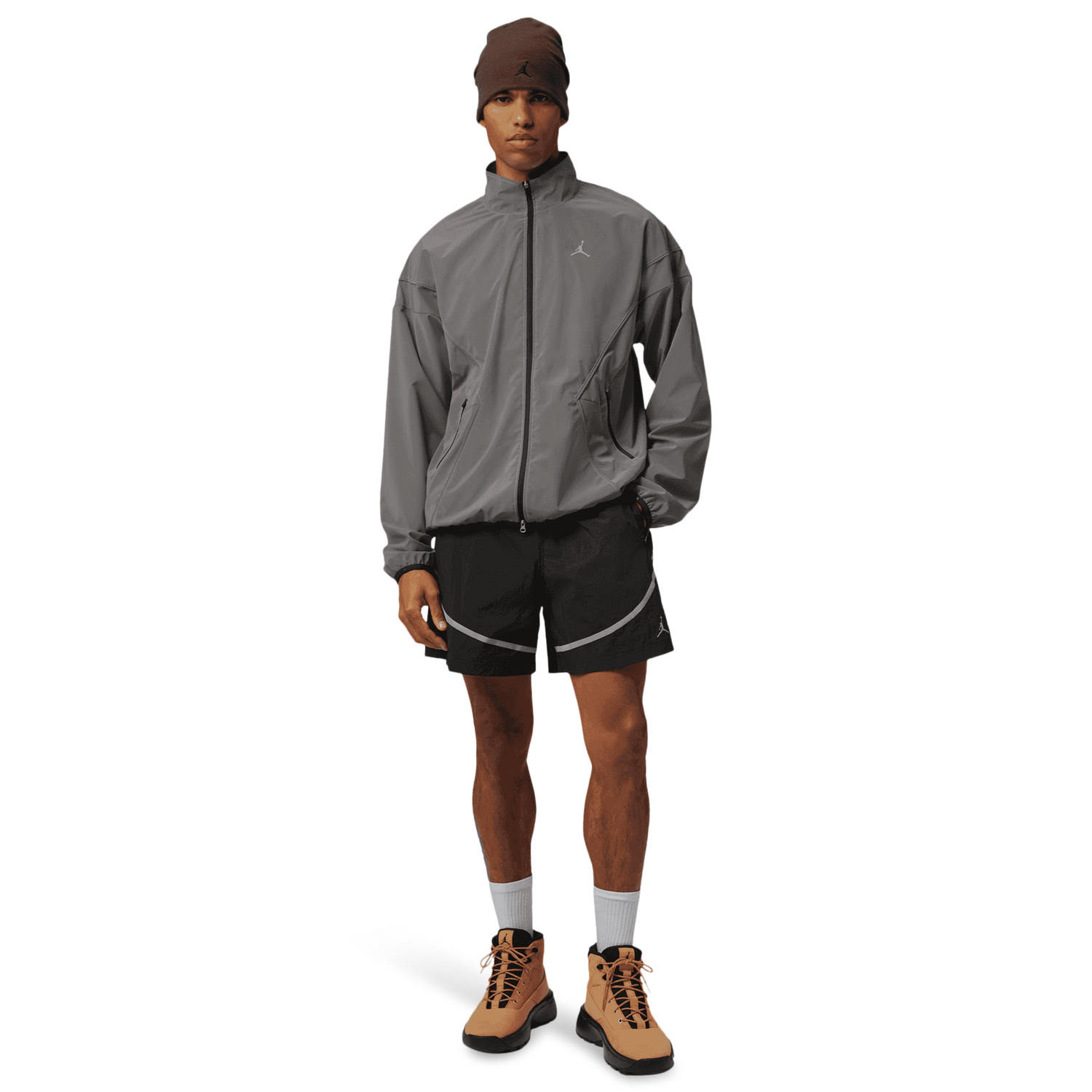 Jordan Dri-FIT Brooklyn Hike Mike Jacket - Men's - Silver/Black