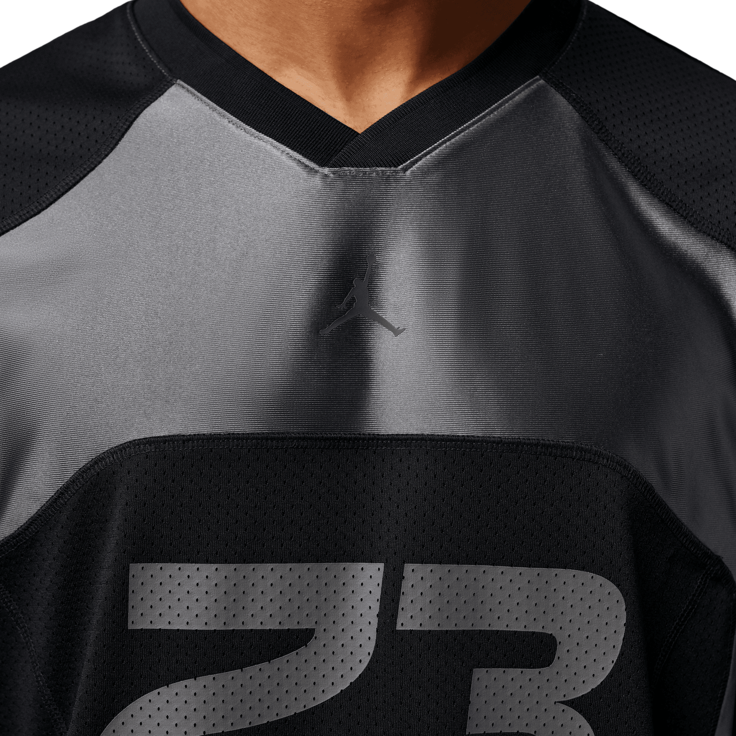 Jordan Flight Jersey Short Sleeve Top - Men's - Black/Gray