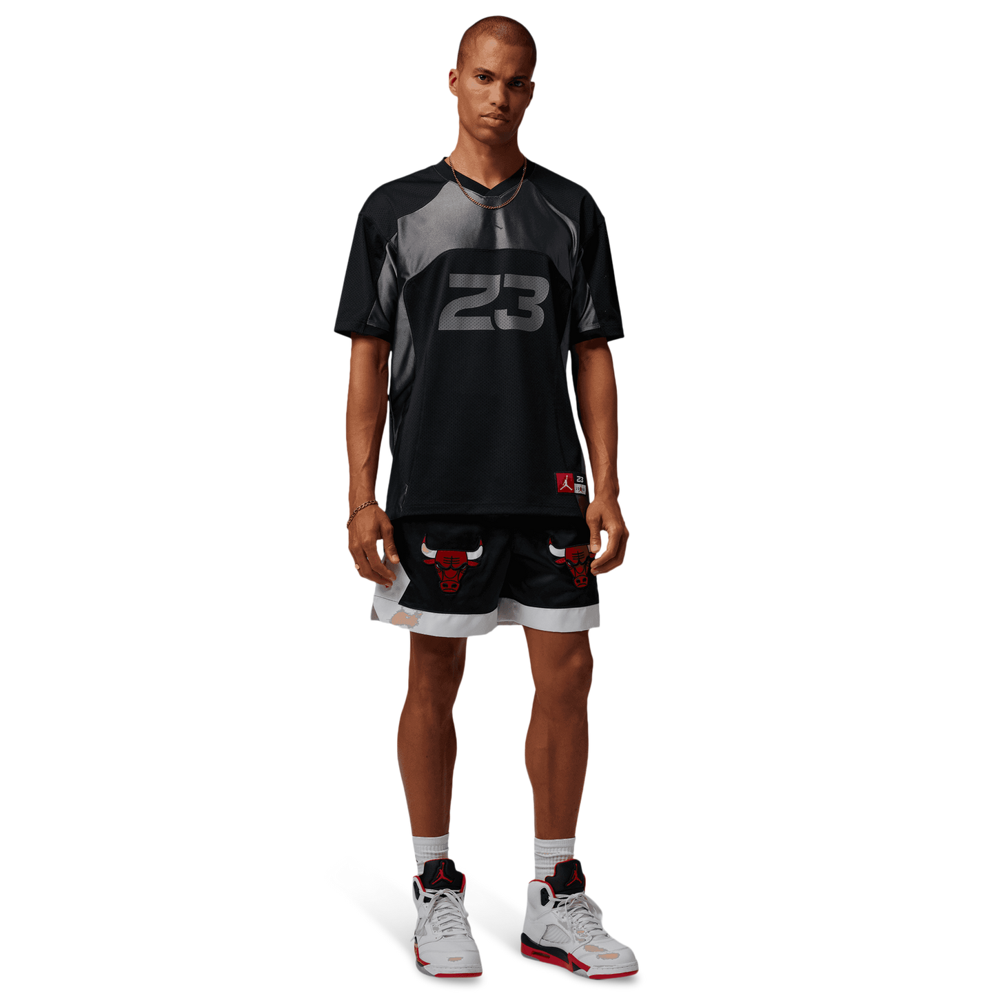 Jordan Flight Jersey Short Sleeve Top - Men's - Black/Gray