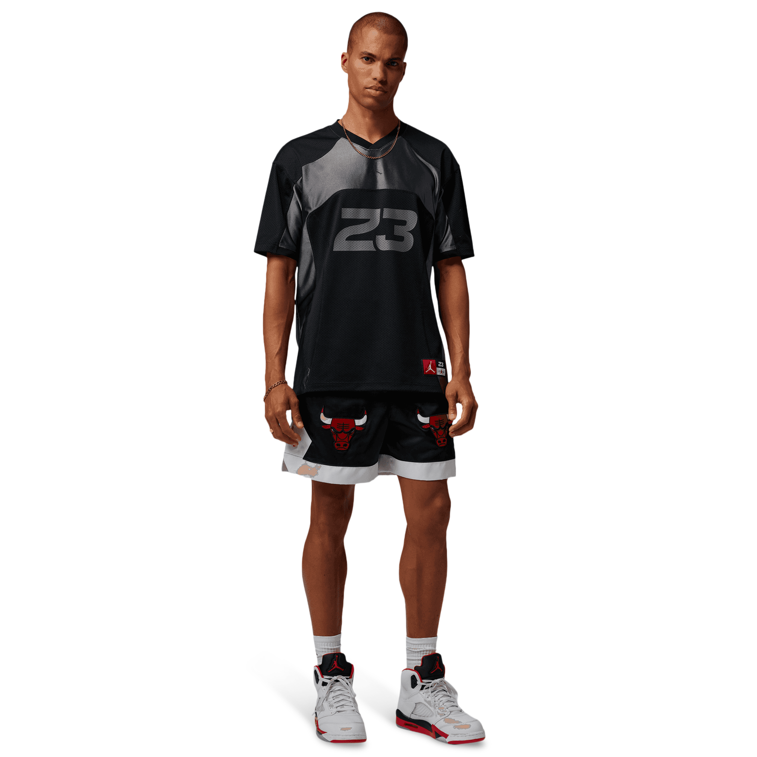 Jordan Flight Jersey Short Sleeve Top - Men's - Black/Gray