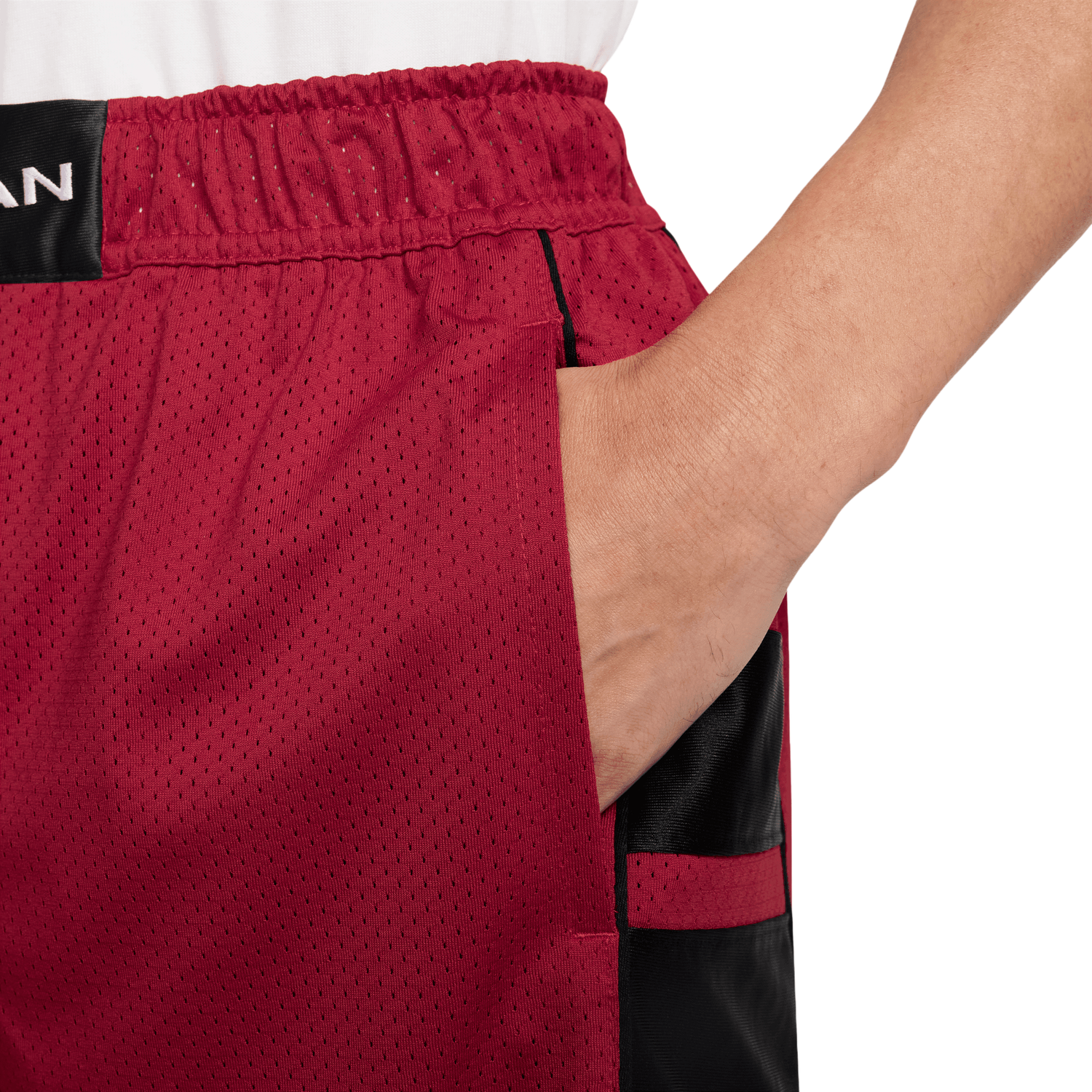 Jordan Mesh Brooklyn Cat Scratch Short - Men's - Gym Red/Black
