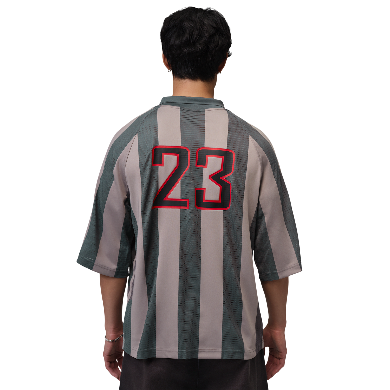 Jordan Brooklyn Terrace Short Sleeve Top - Men's - Enigma Stone/University Red/Iron Grey