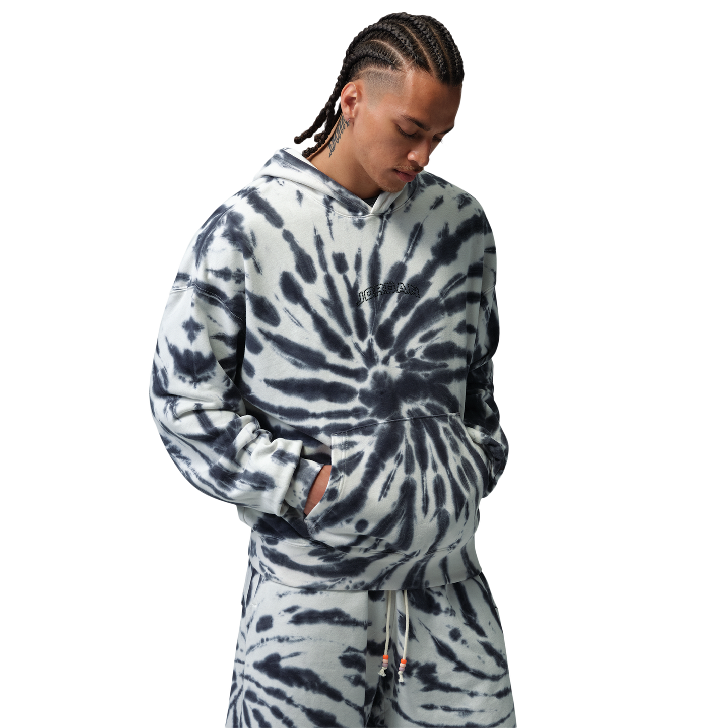 Jordan Brooklyn Festival TD Fleece Pull Over - Men's - Off Noir/Sail/Black