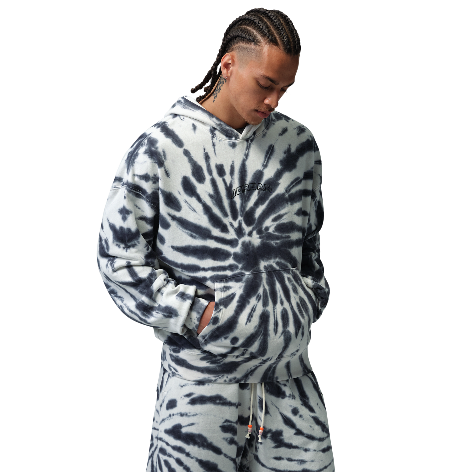 Jordan Brooklyn Festival TD Fleece Pull Over - Men's - Off Noir/Sail/Black