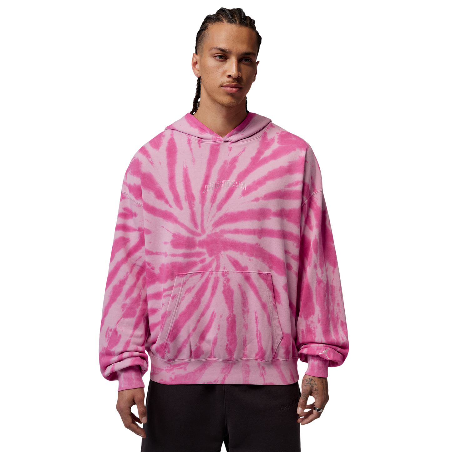 Jordan Brooklyn Festival TD Fleece Pull Over - Men's - Pale Ivory/Iced Carmine/Pinksicle