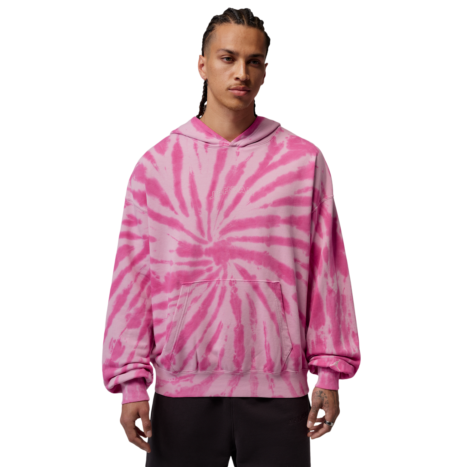 Jordan Brooklyn Festival TD Fleece Pull Over - Men's - Pale Ivory/Iced Carmine/Pinksicle