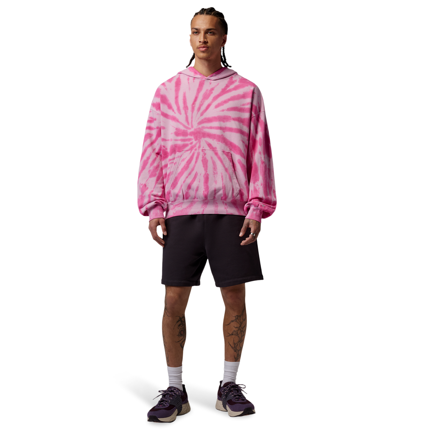Jordan Brooklyn Festival TD Fleece Pull Over - Men's - Pale Ivory/Iced Carmine/Pinksicle