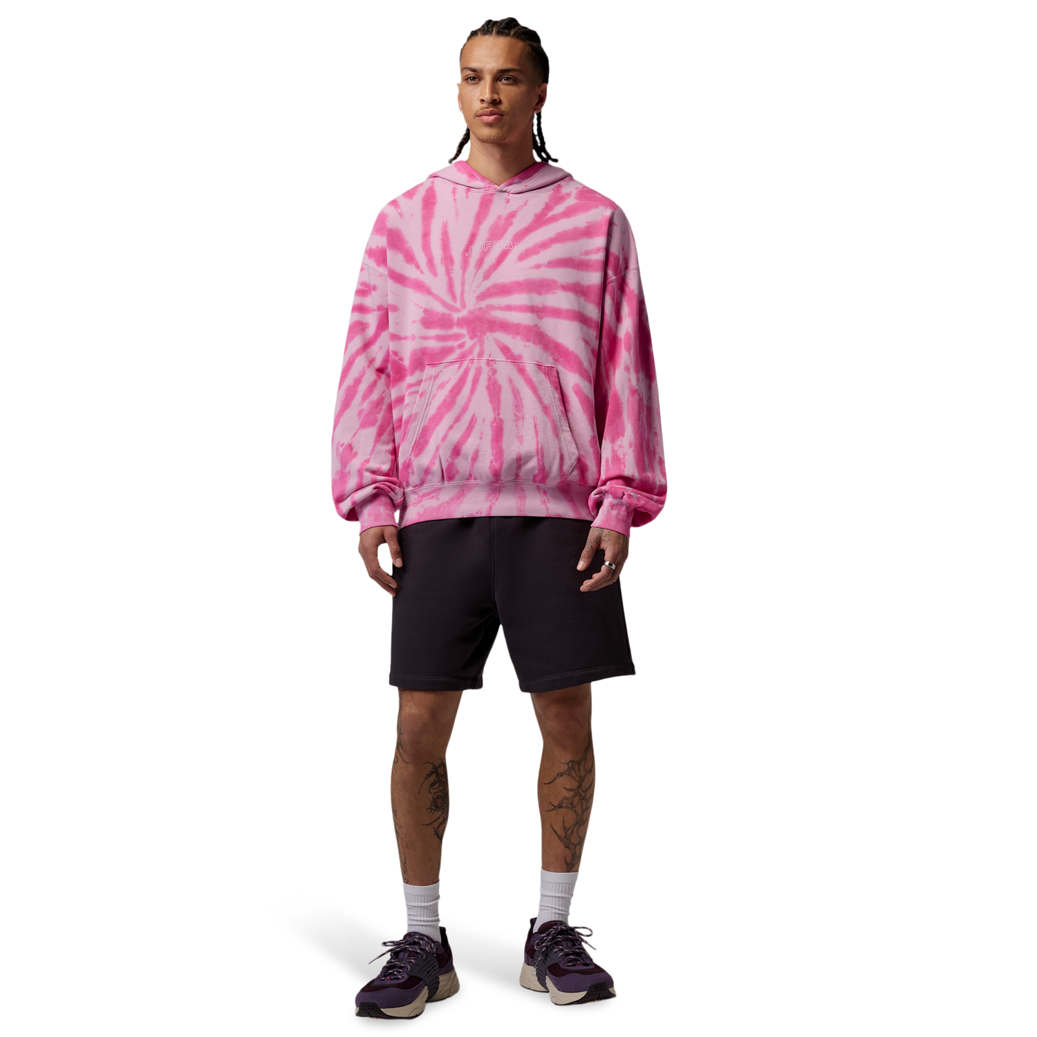 Jordan Brooklyn Festival TD Fleece Pull Over - Men's - Pale Ivory/Iced Carmine/Pinksicle