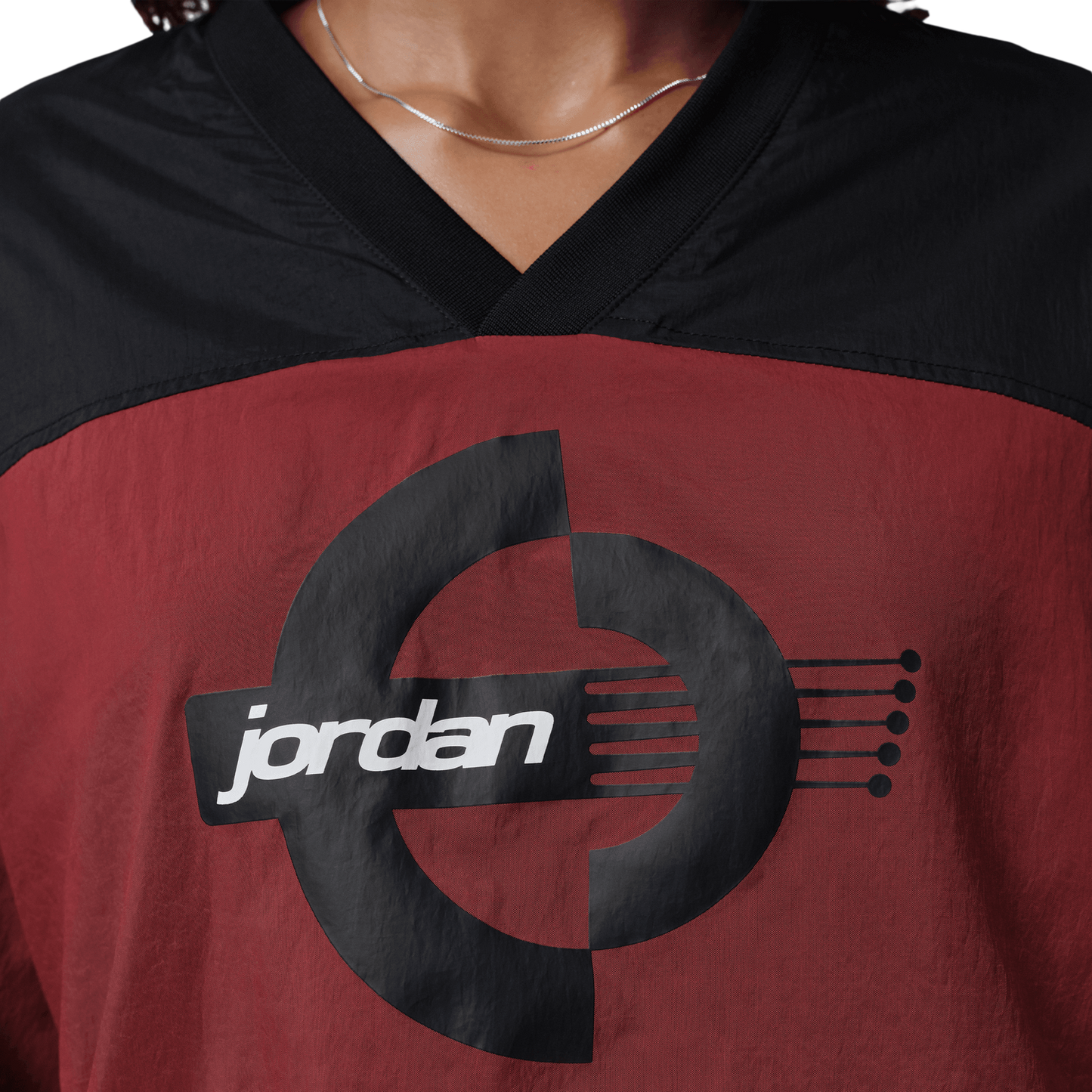 Jordan Brooklyn Woven Long Sleeve Graphic T-Shirt - Women's - Chile Red/Black