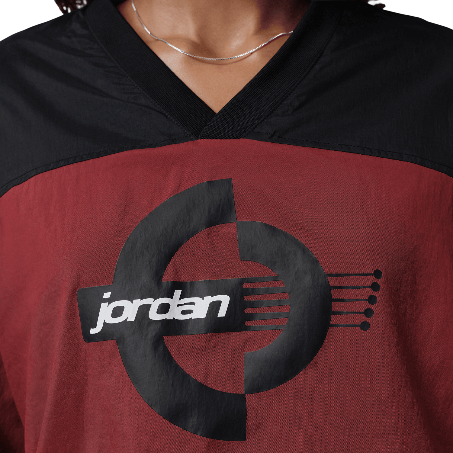 Jordan Brooklyn Woven Long Sleeve Graphic T-Shirt - Women's - Chile Red/Black