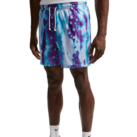 Nike Dri-FIT 5 Inch Mesh Print Shorts - Men's - Pale Ivory/Football Grey