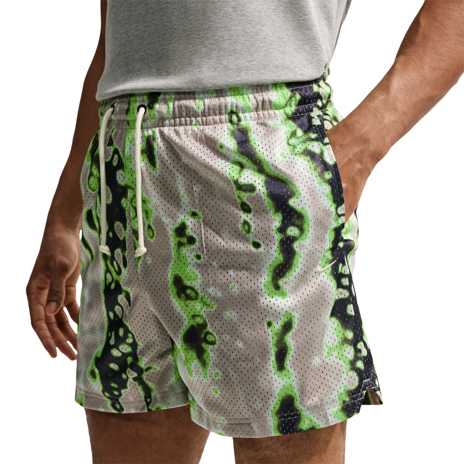 Nike Dri-FIT 5 Inch Mesh Print Shorts - Men's - Blue/Purple