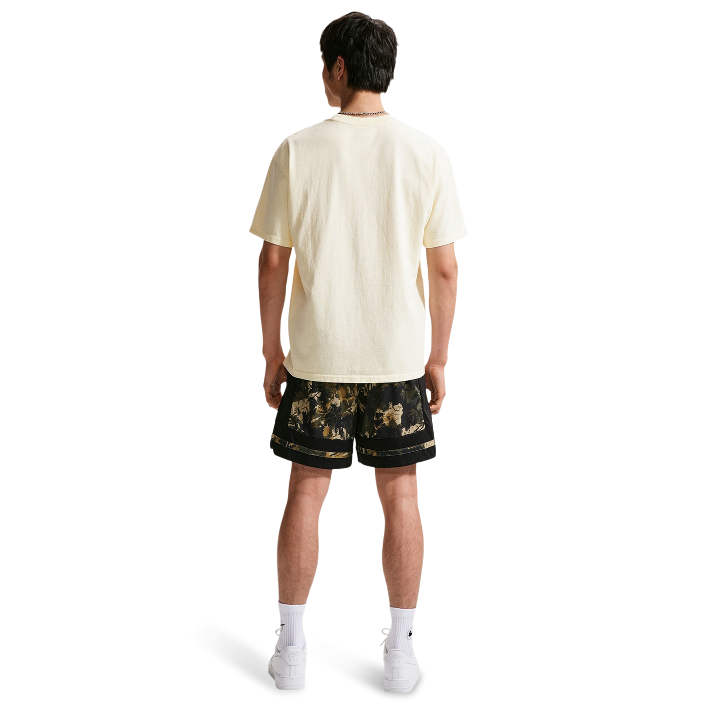 Nike Dri-FIT Game Classic AOP 8" Shorts - Men's - Parachute Beige/Black