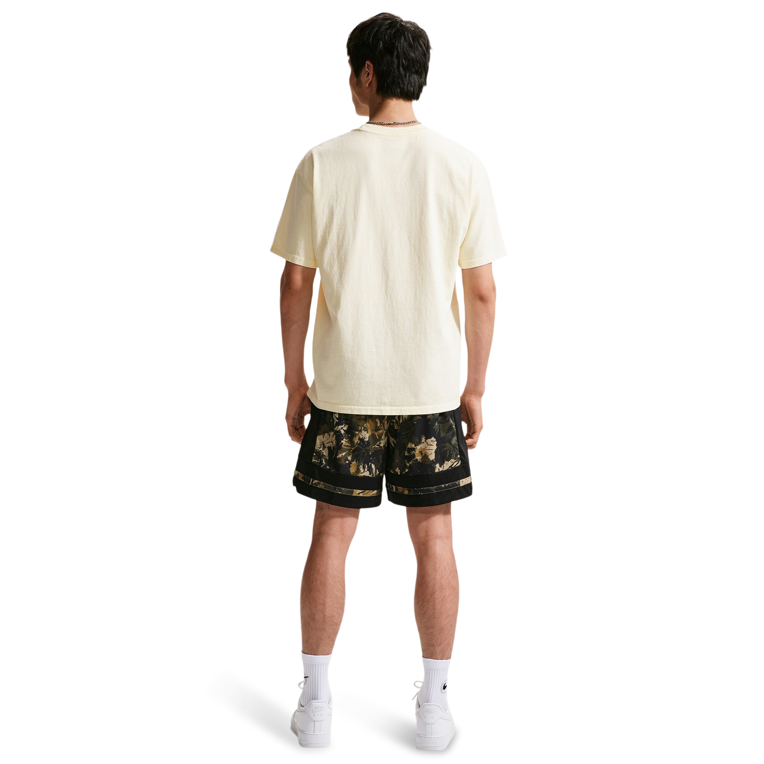 Nike Dri-FIT Game Classic AOP 8" Shorts - Men's - Parachute Beige/Black