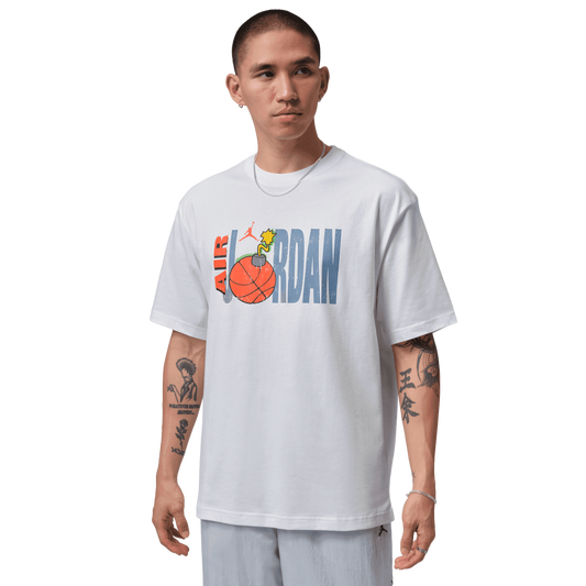 Jordan NC Cartoon Graphic Short Sleeve Crew - Men's - White/Blue