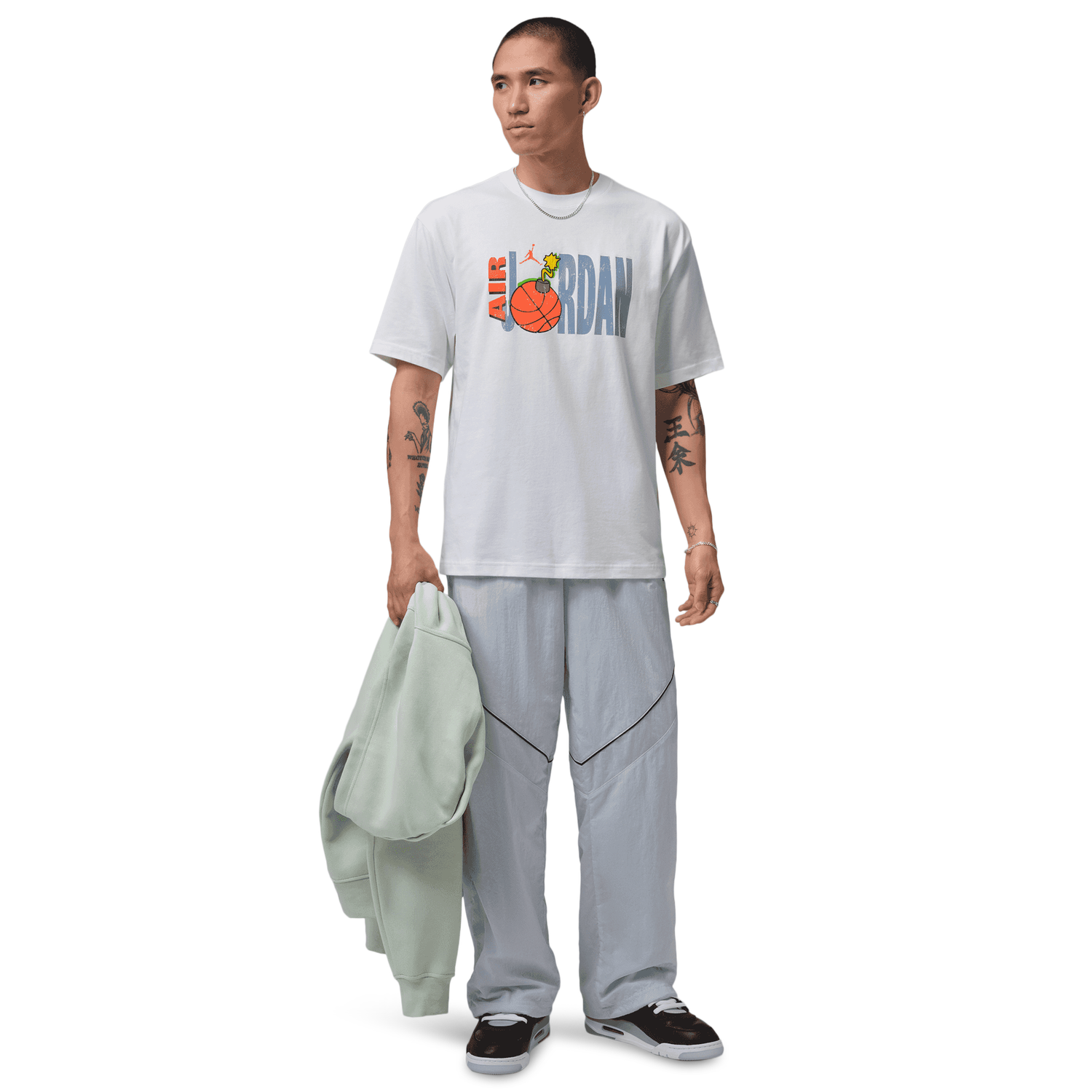 Jordan NC Cartoon Graphic Short Sleeve Crew - Men's - White/Blue