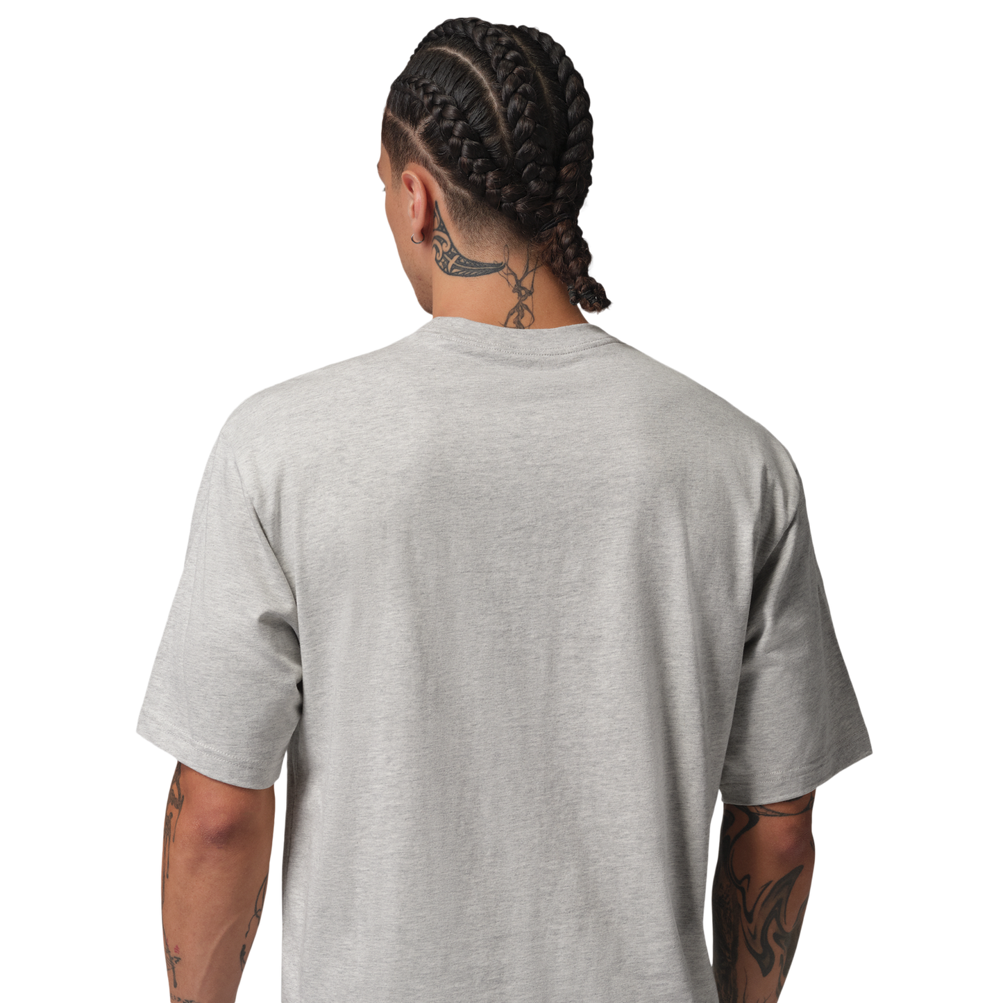 Jordan Sneaker Patch Short Sleeve Crew - Men's - Grey