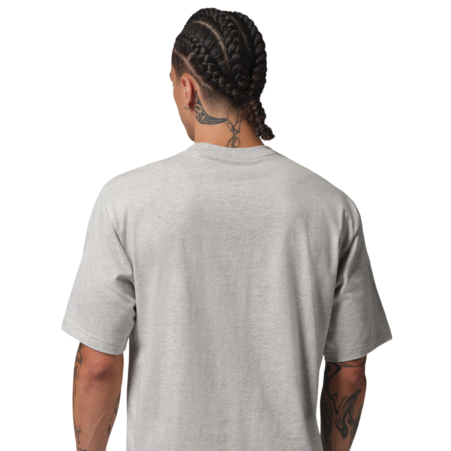 Jordan Sneaker Patch Short Sleeve Crew - Men's - Grey