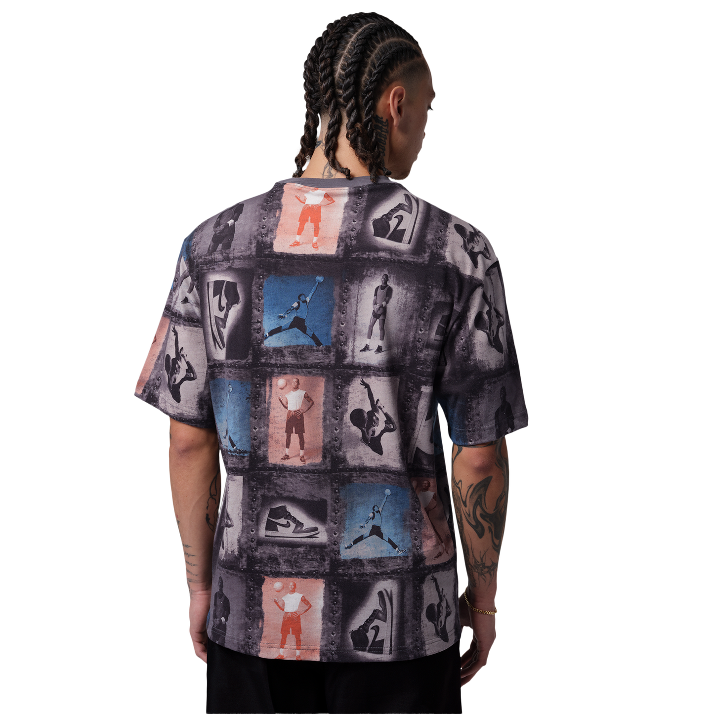 Jordan Flight Club Short Sleeve Crew - Men's - Black/Multi
