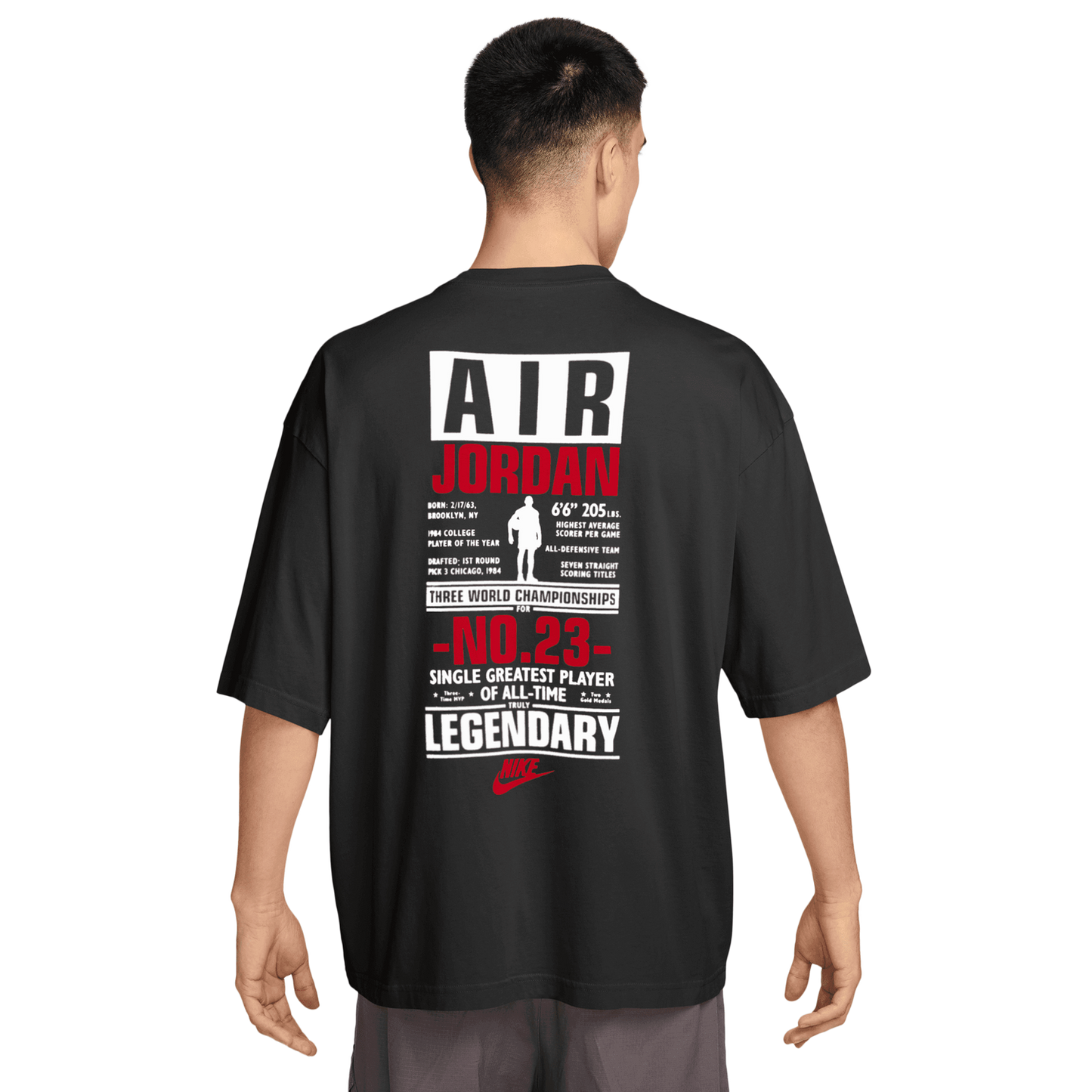 Jordan Flight Reis Legend Short Sleeve Crew - Men's - University Red/Black